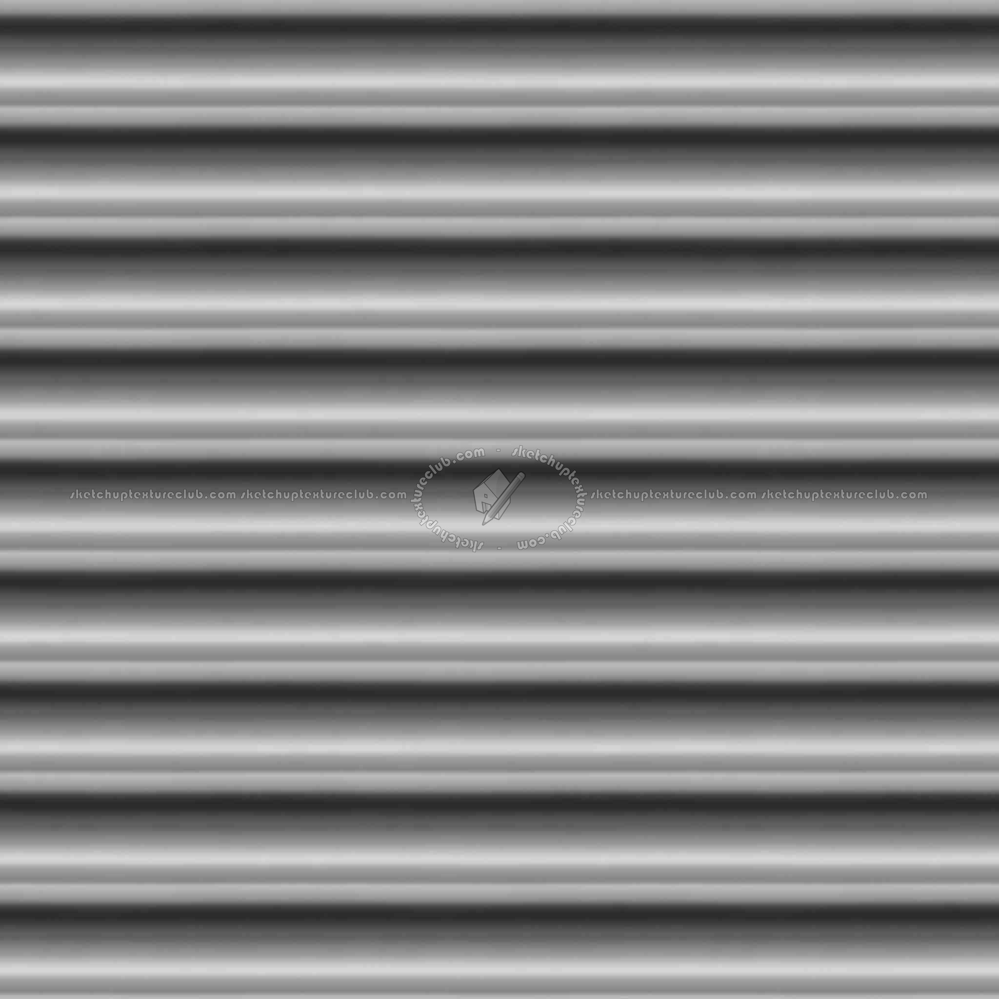 Textures   -   MATERIALS   -   METALS   -   Corrugated  - Painted corrugated metal PBR texture seamless 21782 - Displacement