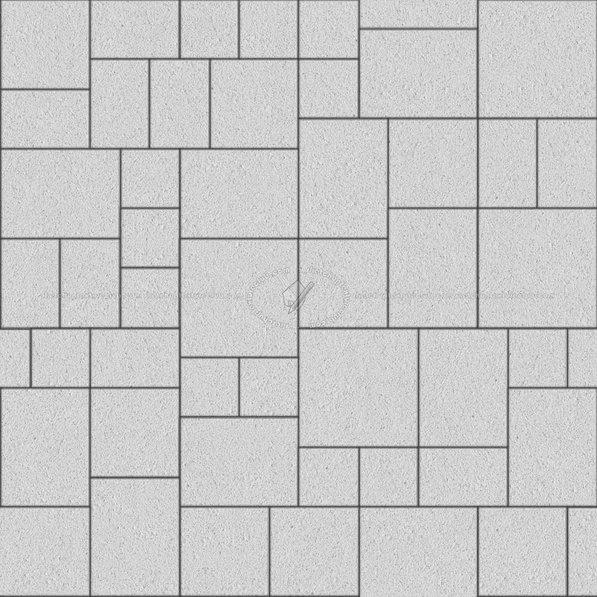 Textures   -   ARCHITECTURE   -   PAVING OUTDOOR   -   Pavers stone   -   Blocks mixed  - Pavers stone mixed size PBR texture seamless 21980 - Bump