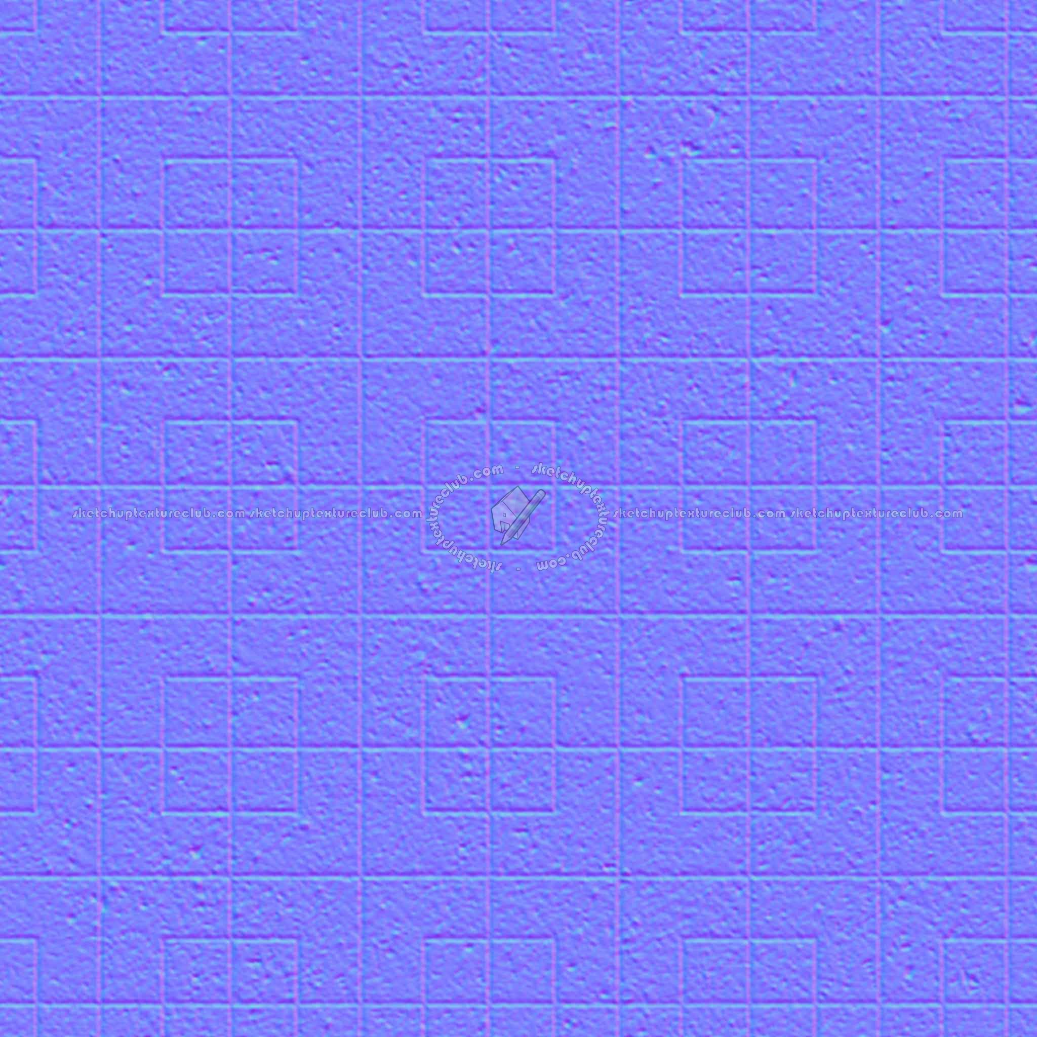 Textures   -   ARCHITECTURE   -   PAVING OUTDOOR   -   Concrete   -   Blocks regular  - Paving outdoor concrete regular block texture seamless 05759 - Normal