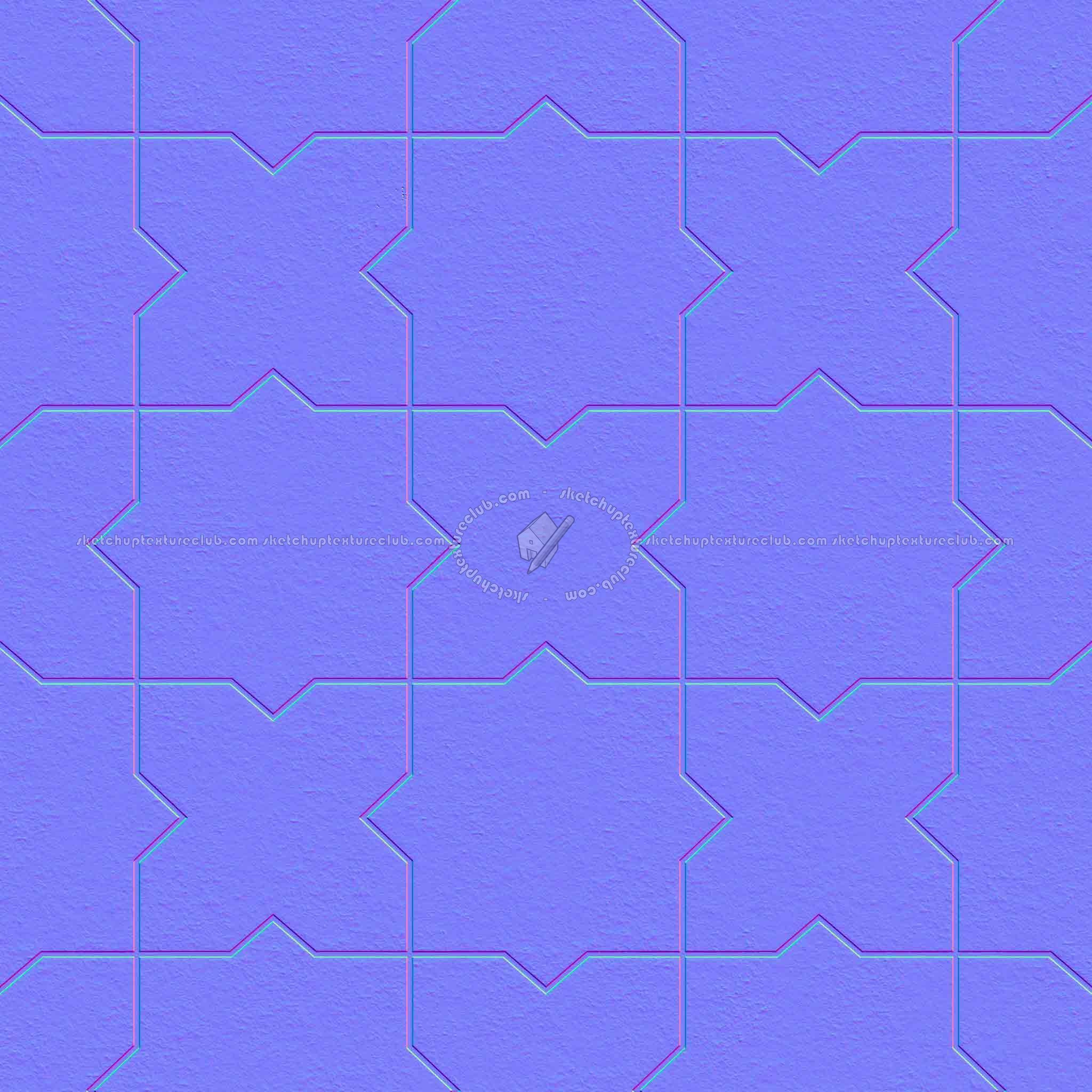 Textures   -   ARCHITECTURE   -   TILES INTERIOR   -   Terracotta tiles  - terracotta floor tile PBR texture seamless 21815 - Normal