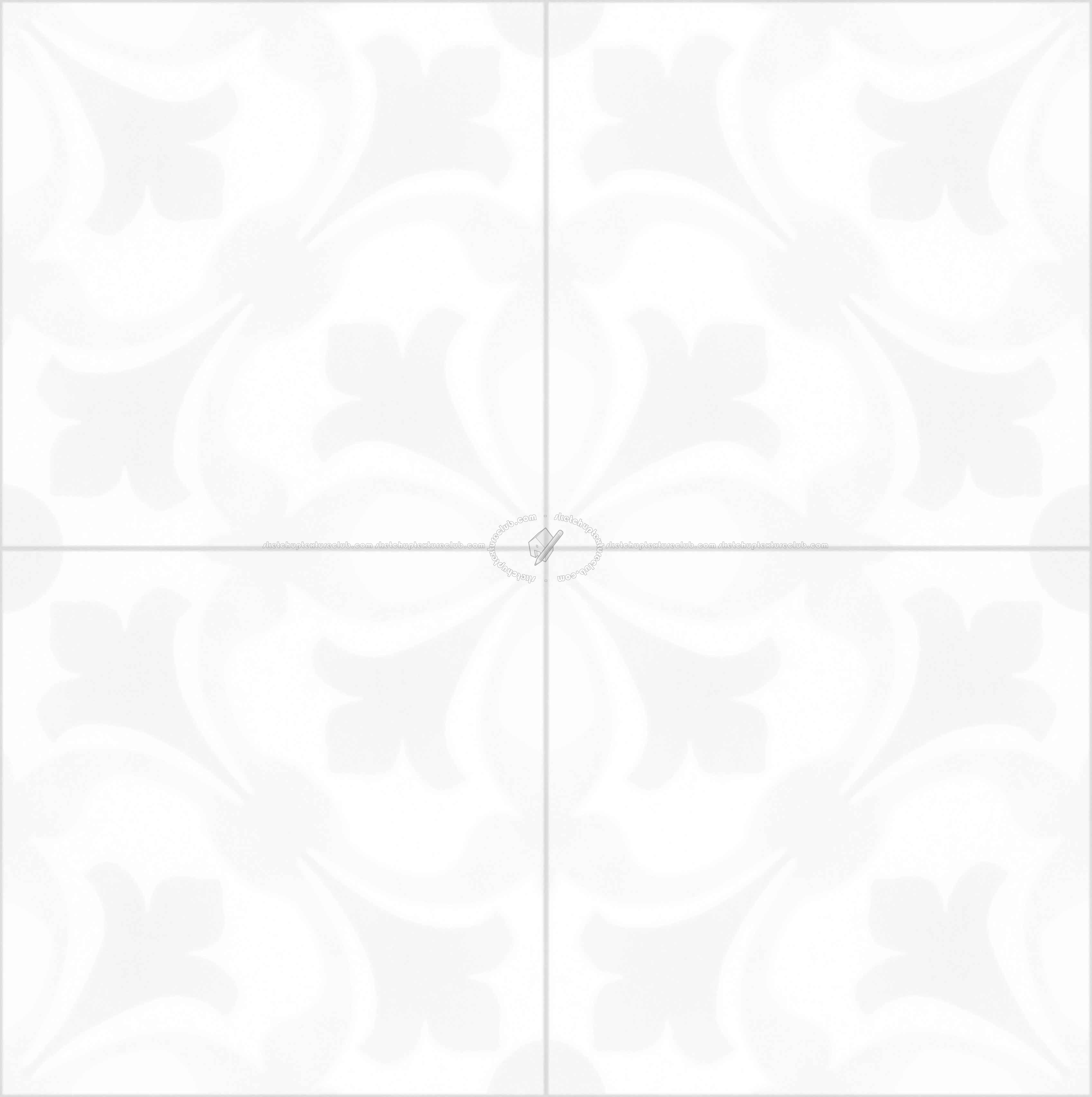 Textures - ARCHITECTURE - TILES INTERIOR - Cement - Encaustic - Cement - cementine tiles Pbr texture seamless 22128 - Ambient occlusion