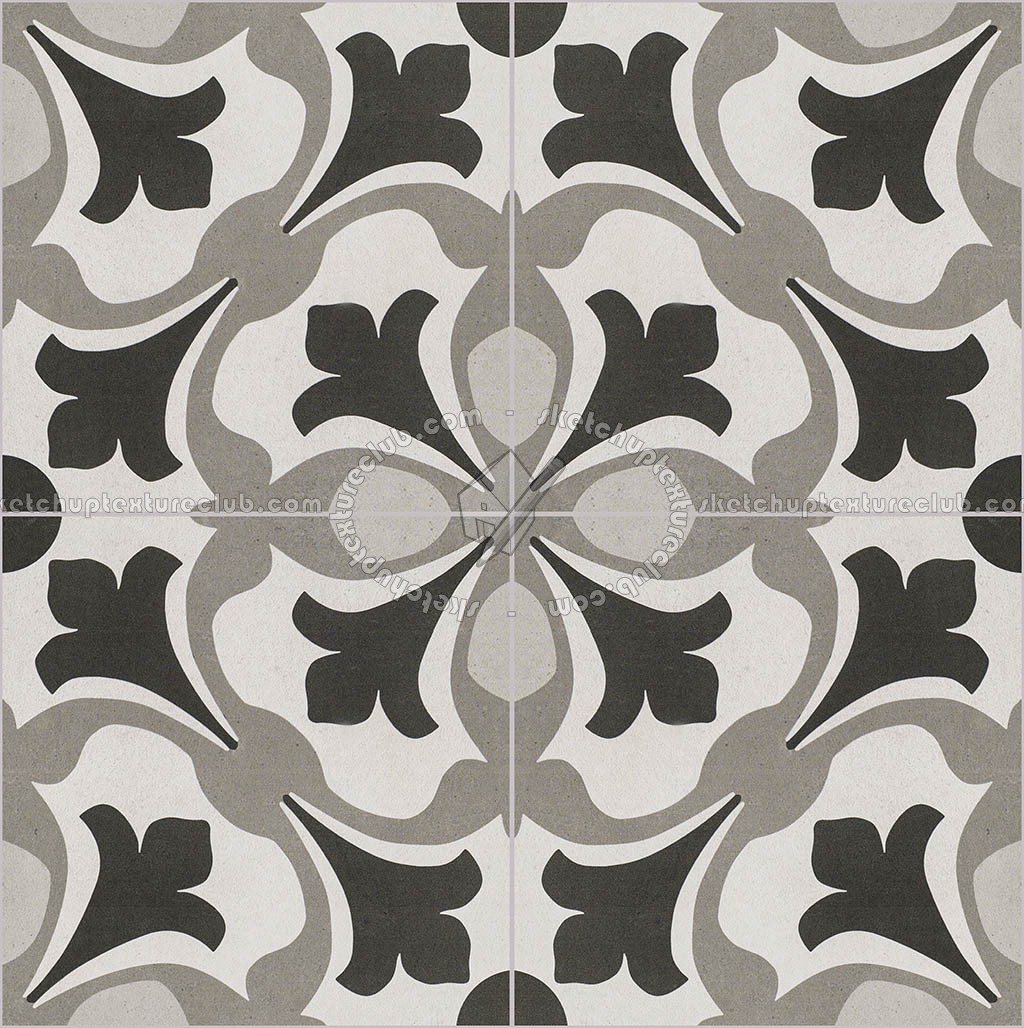 Textures - ARCHITECTURE - TILES INTERIOR - Cement - Encaustic - Cement - cementine tiles Pbr texture seamless 22128 (seamless)