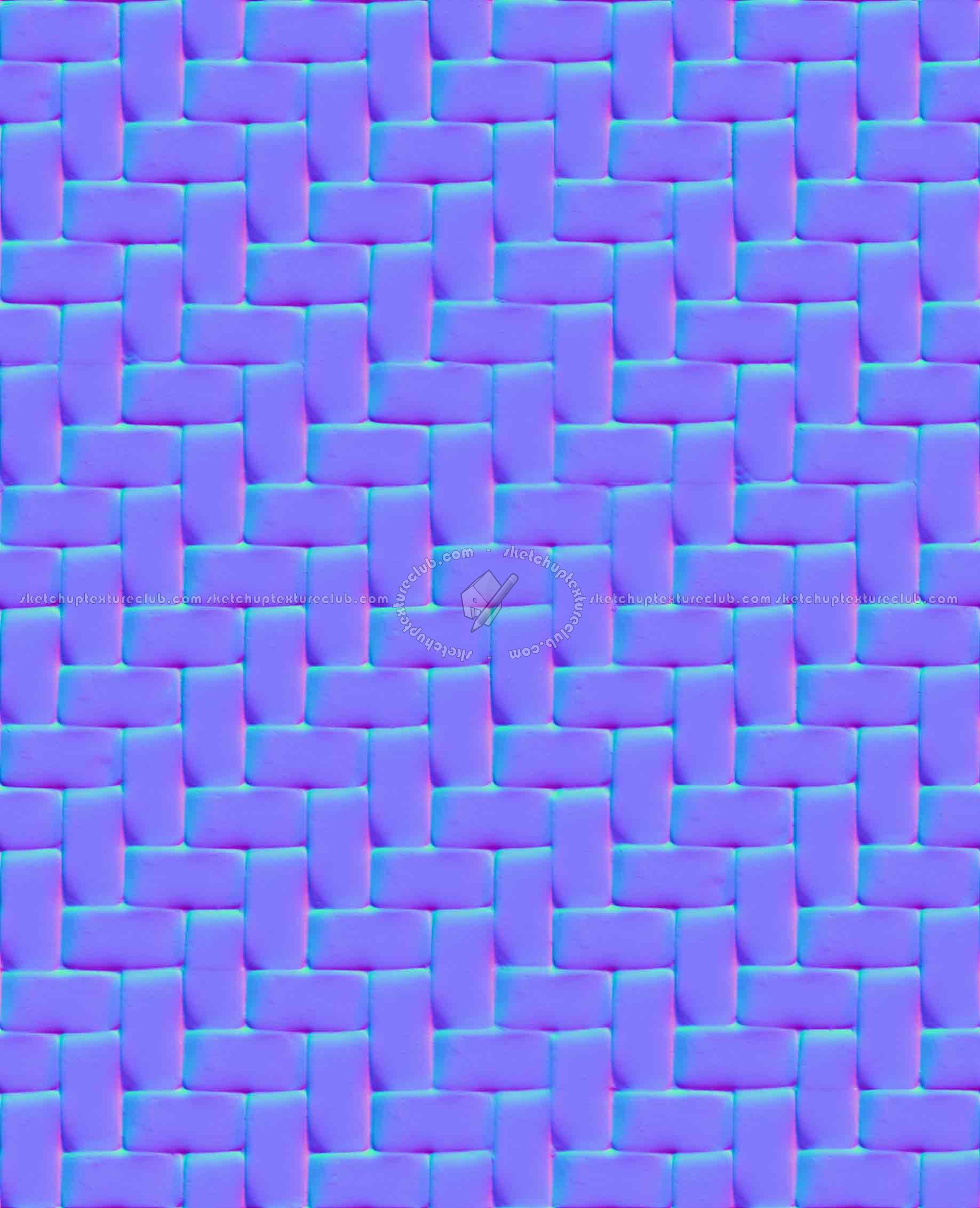 Textures   -   ARCHITECTURE   -   TILES INTERIOR   -   Mosaico   -   Mixed format  - Herringbone mosaic tile texture seamless 15668 - Normal