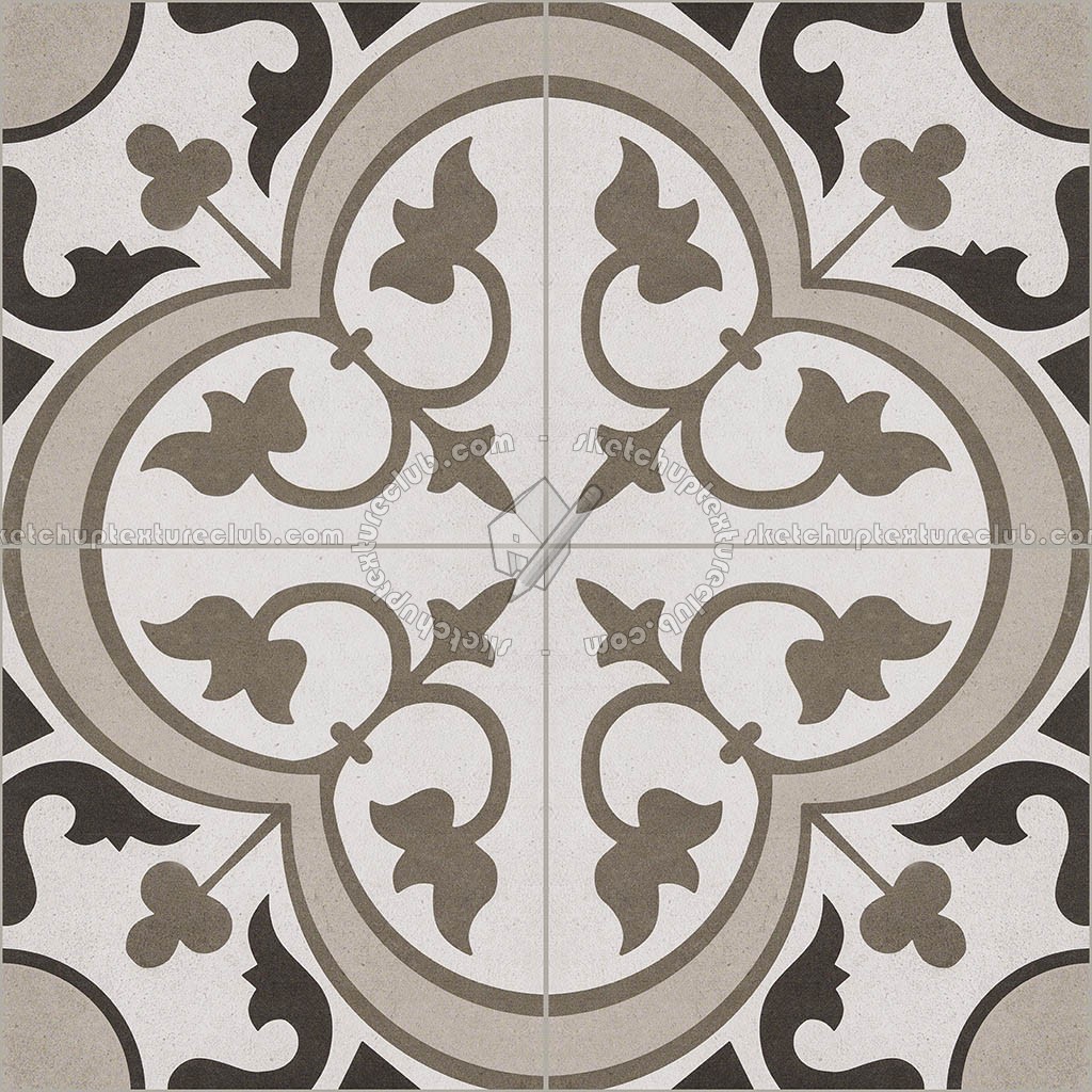 Textures - ARCHITECTURE - TILES INTERIOR - Cement - Encaustic - Cement - cementine tiles Pbr texture seamless 22129