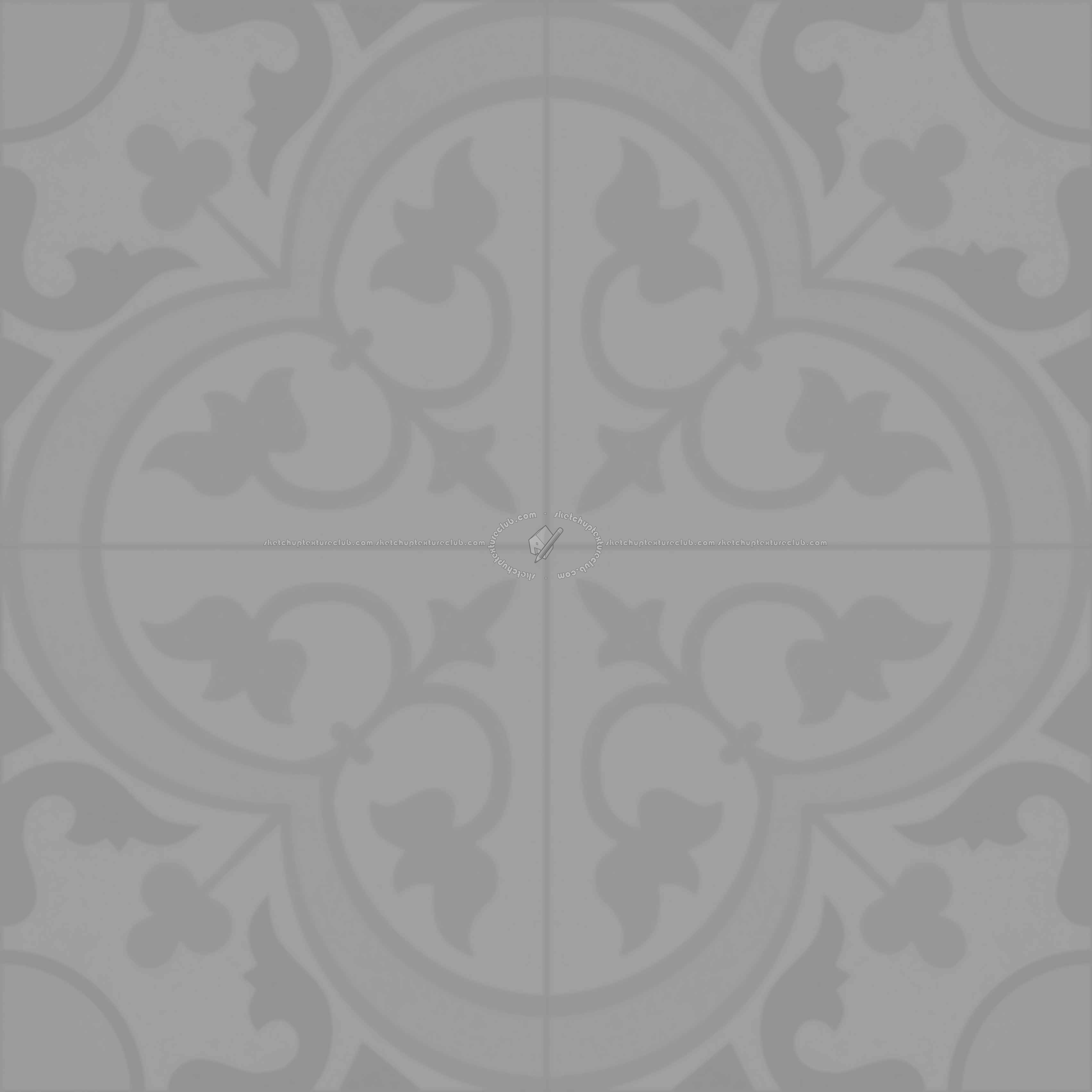 Textures   -   ARCHITECTURE   -   TILES INTERIOR   -   Cement - Encaustic   -   Cement  - cementine tiles Pbr texture seamless 22130 - Displacement