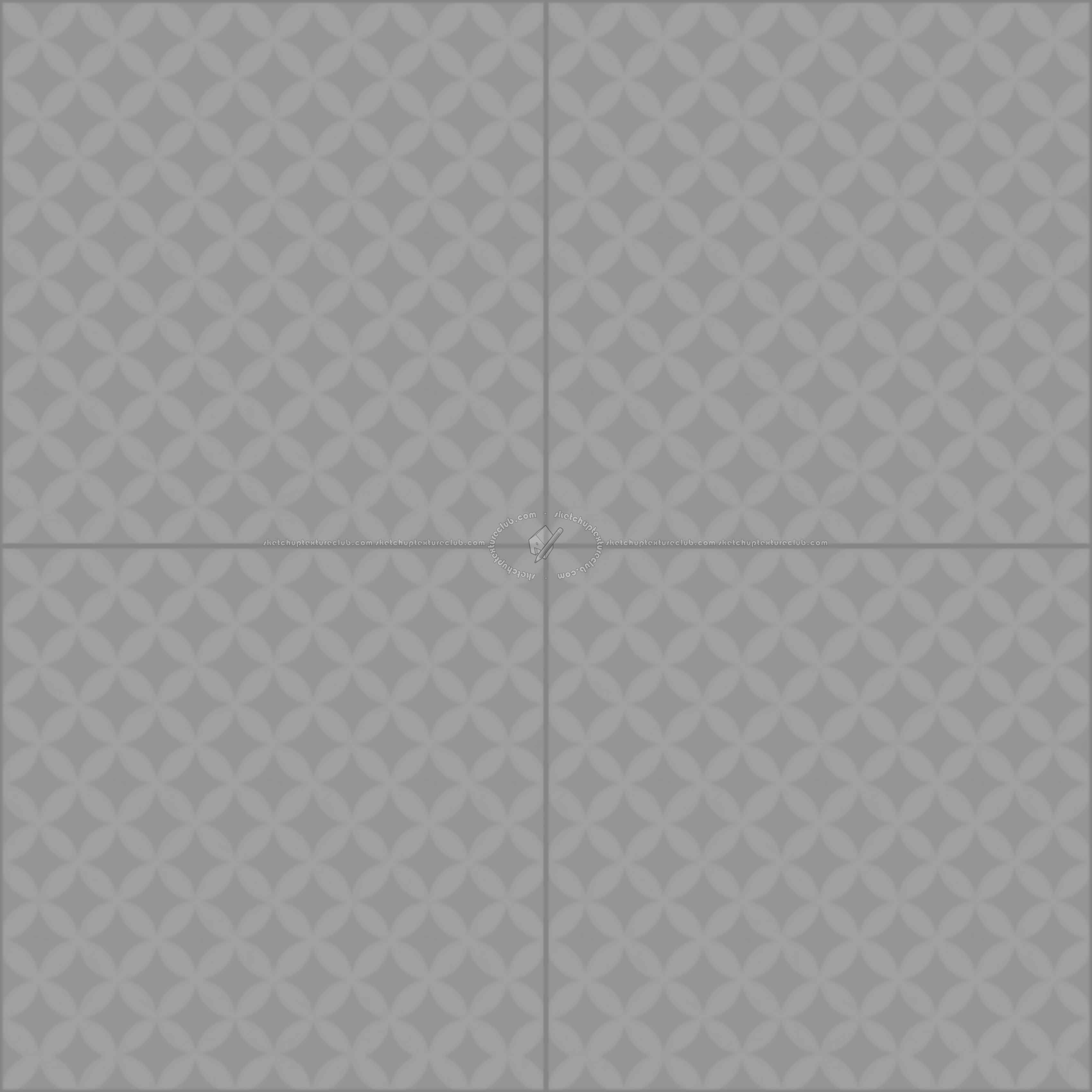 Textures   -   ARCHITECTURE   -   TILES INTERIOR   -   Cement - Encaustic   -   Cement  - cementine tiles Pbr texture seamless 22131 - Displacement