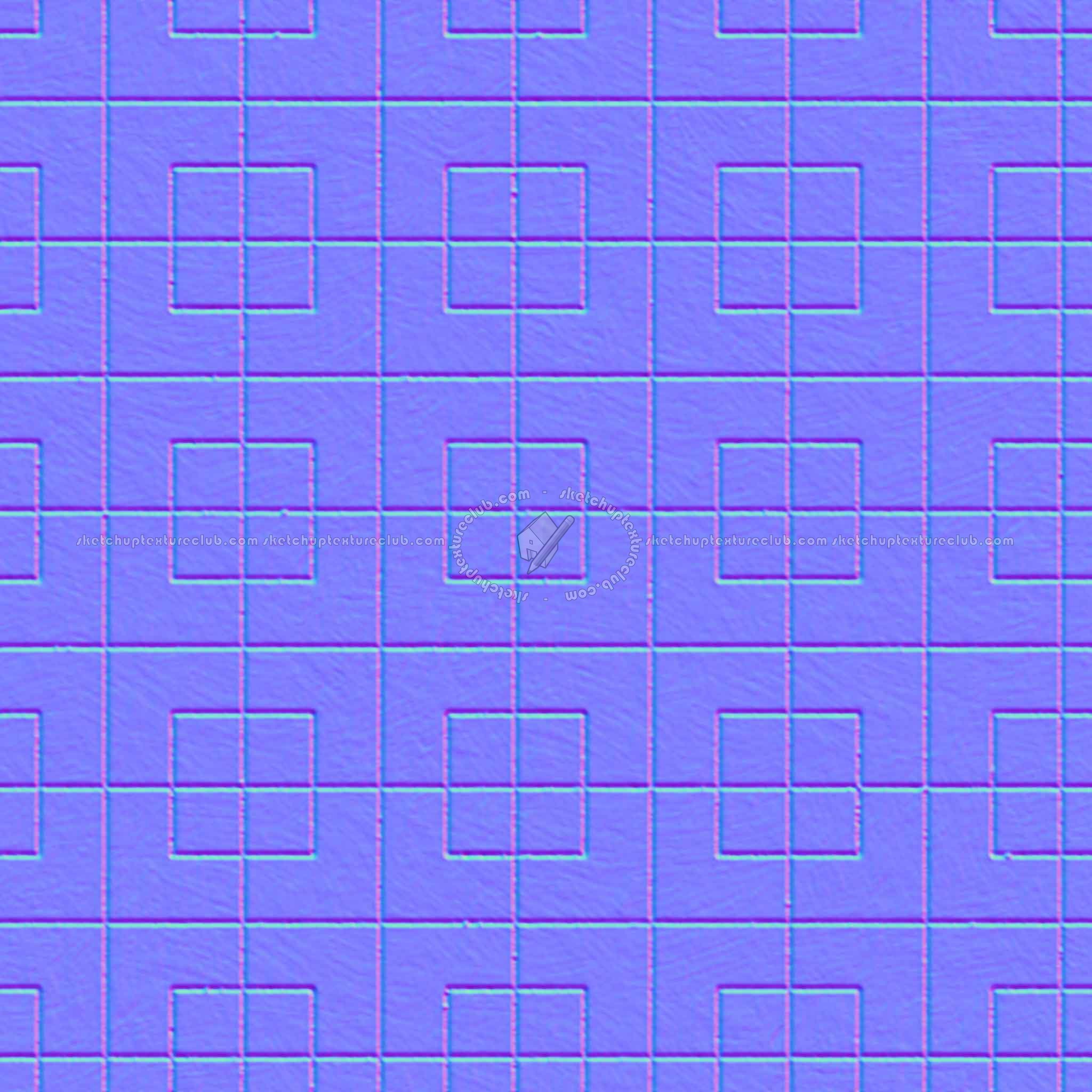 Textures   -   ARCHITECTURE   -   PAVING OUTDOOR   -   Concrete   -   Blocks regular  - Paving outdoor concrete regular block texture seamless 05763 - Normal