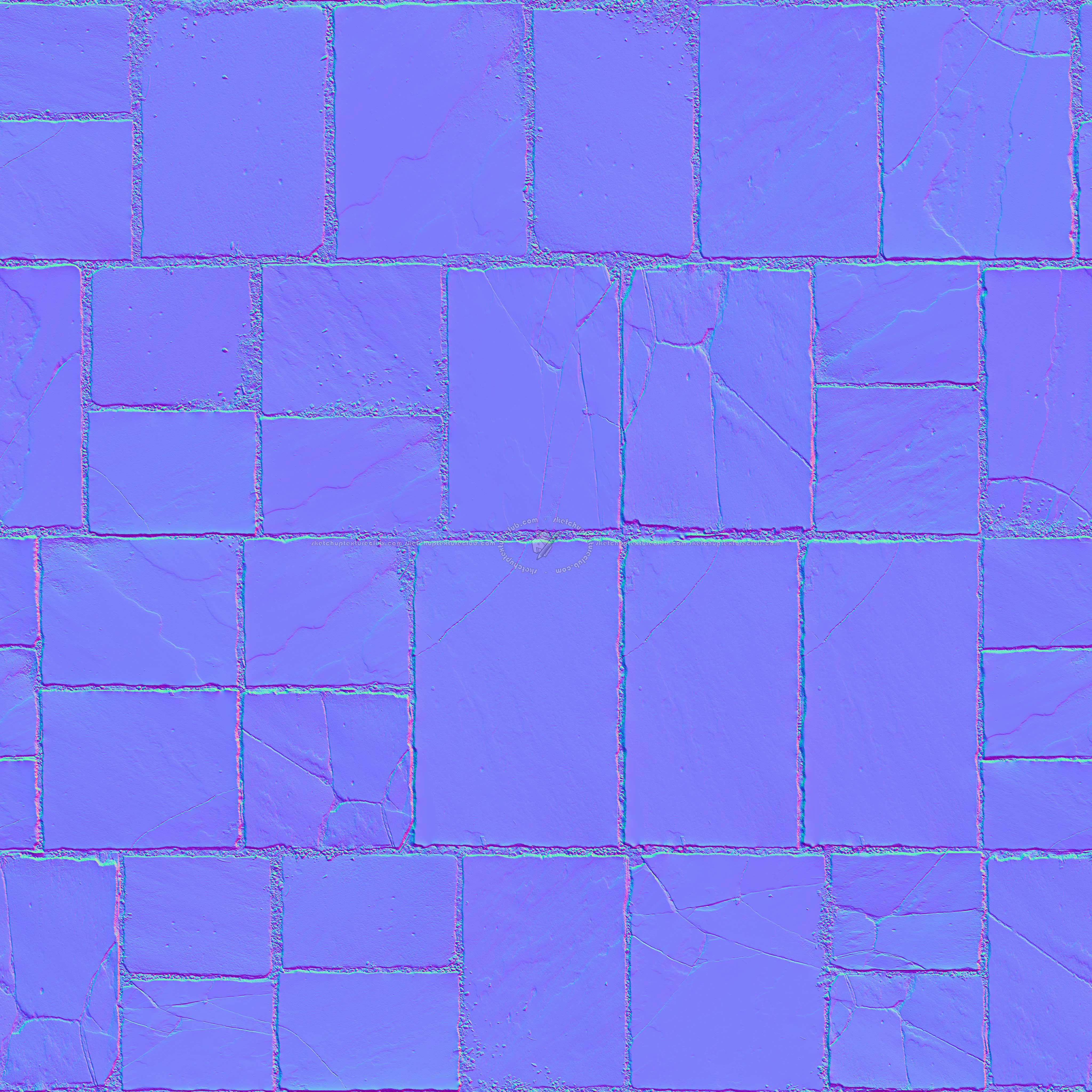 Textures - ARCHITECTURE - PAVING OUTDOOR - Pavers stone - Blocks mixed - Pavers stone mixed pbr texture 22191 - Normal