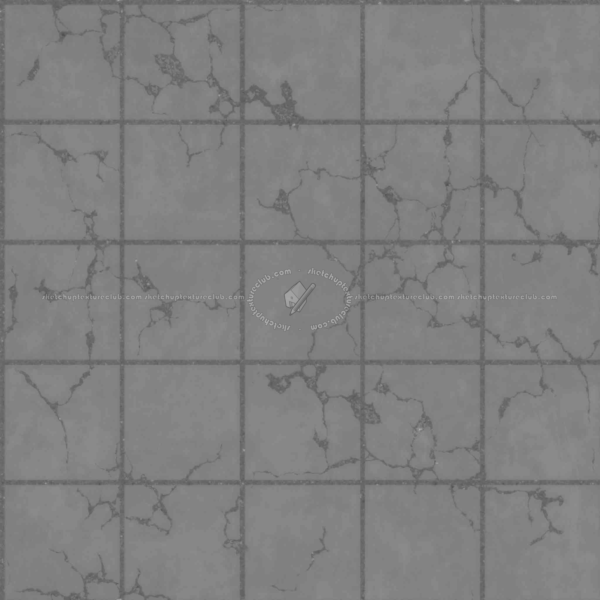 Textures   -   ARCHITECTURE   -   PAVING OUTDOOR   -   Concrete   -   Blocks damaged  - Concrete paving outdoor damaged texture seamless 05493 - Displacement