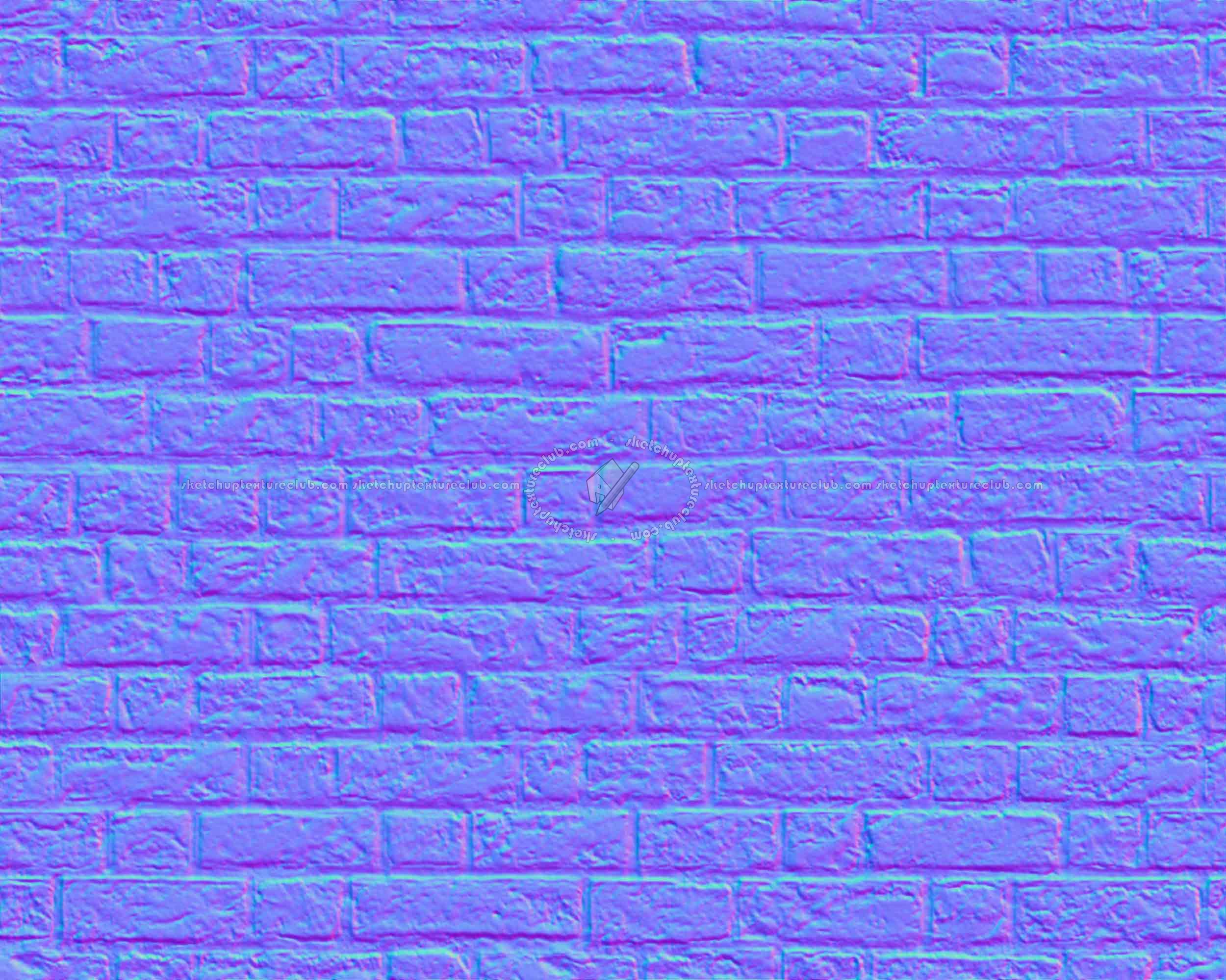 Textures   -   ARCHITECTURE   -   BRICKS   -   Damaged bricks  - Damaged bricks texture seamless 00115 - Normal