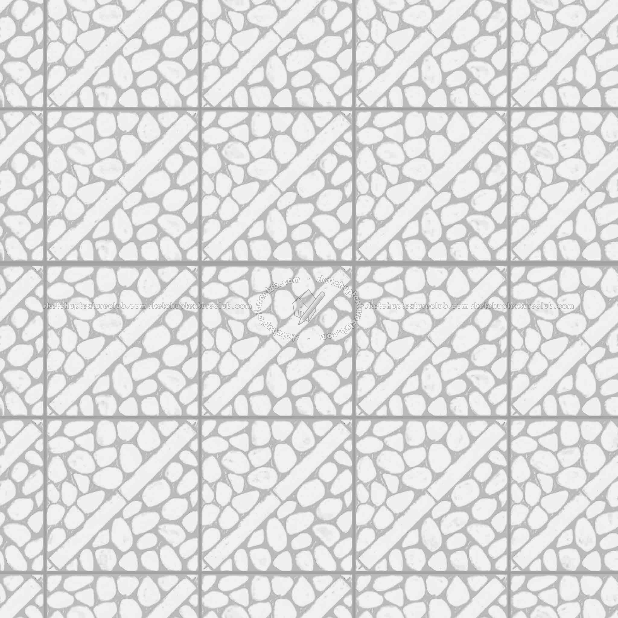 Textures   -   ARCHITECTURE   -   PAVING OUTDOOR   -   Pavers stone   -   Blocks mixed  - Pavers stone mixed size texture seamless 06101 - Displacement