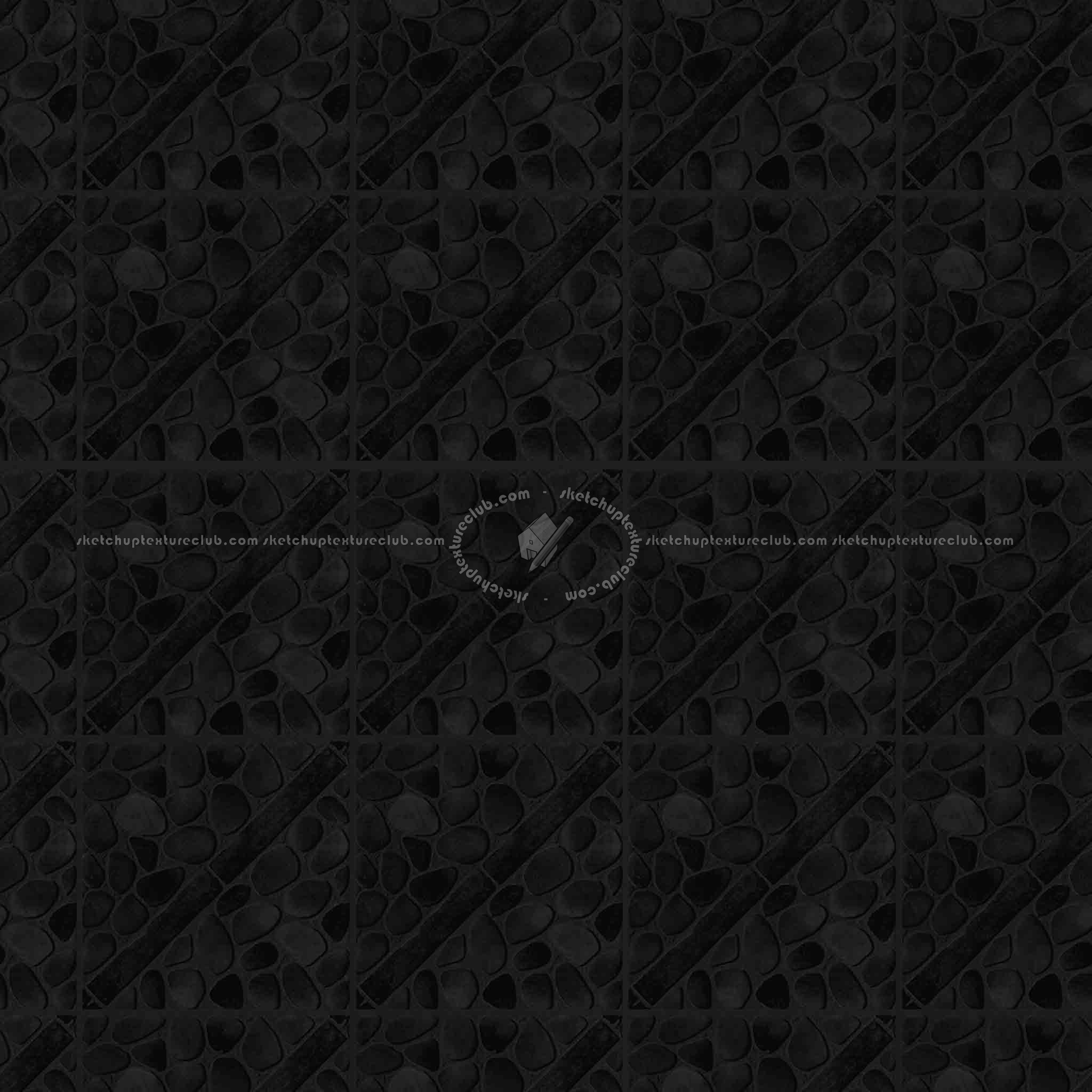 Textures   -   ARCHITECTURE   -   PAVING OUTDOOR   -   Pavers stone   -   Blocks mixed  - Pavers stone mixed size texture seamless 06101 - Specular