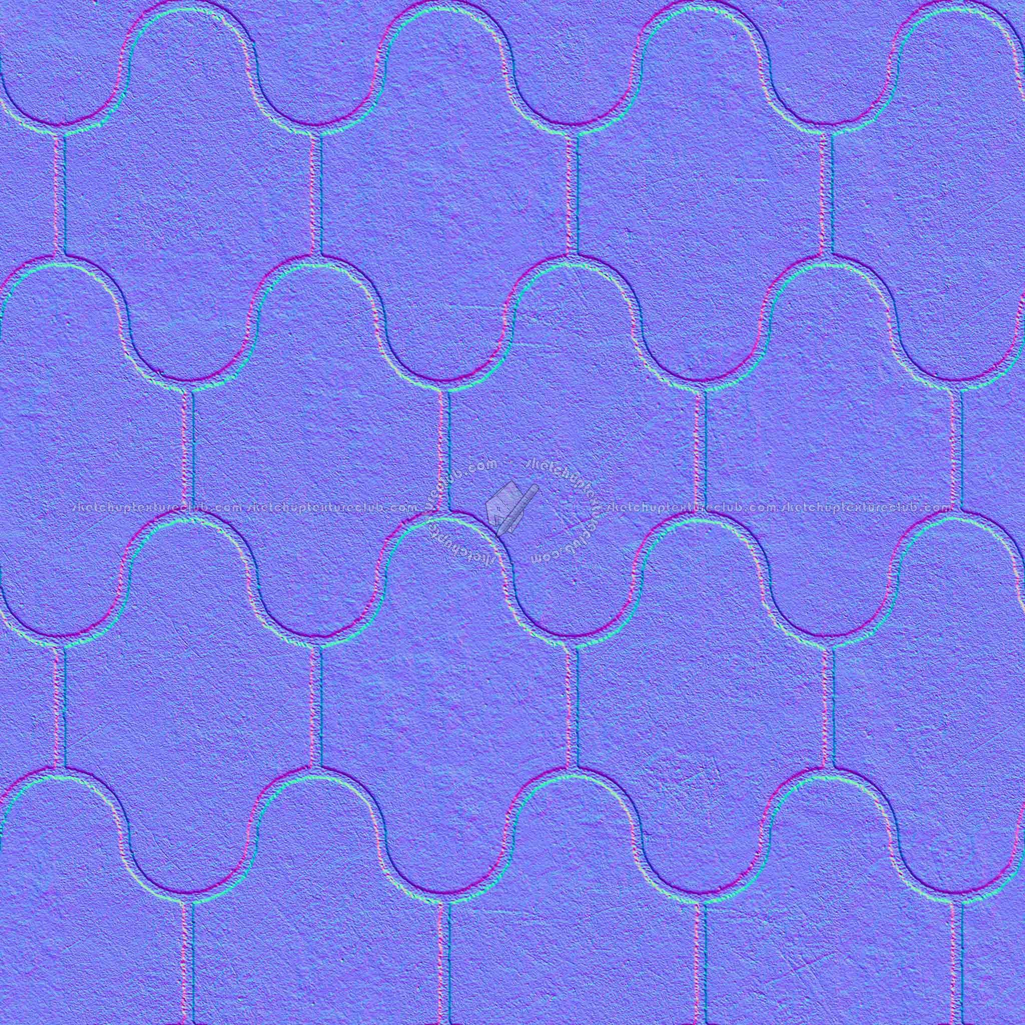 Textures   -   ARCHITECTURE   -   PAVING OUTDOOR   -   Concrete   -   Blocks mixed  - Paving concrete mixed size texture seamless 05575 - Normal