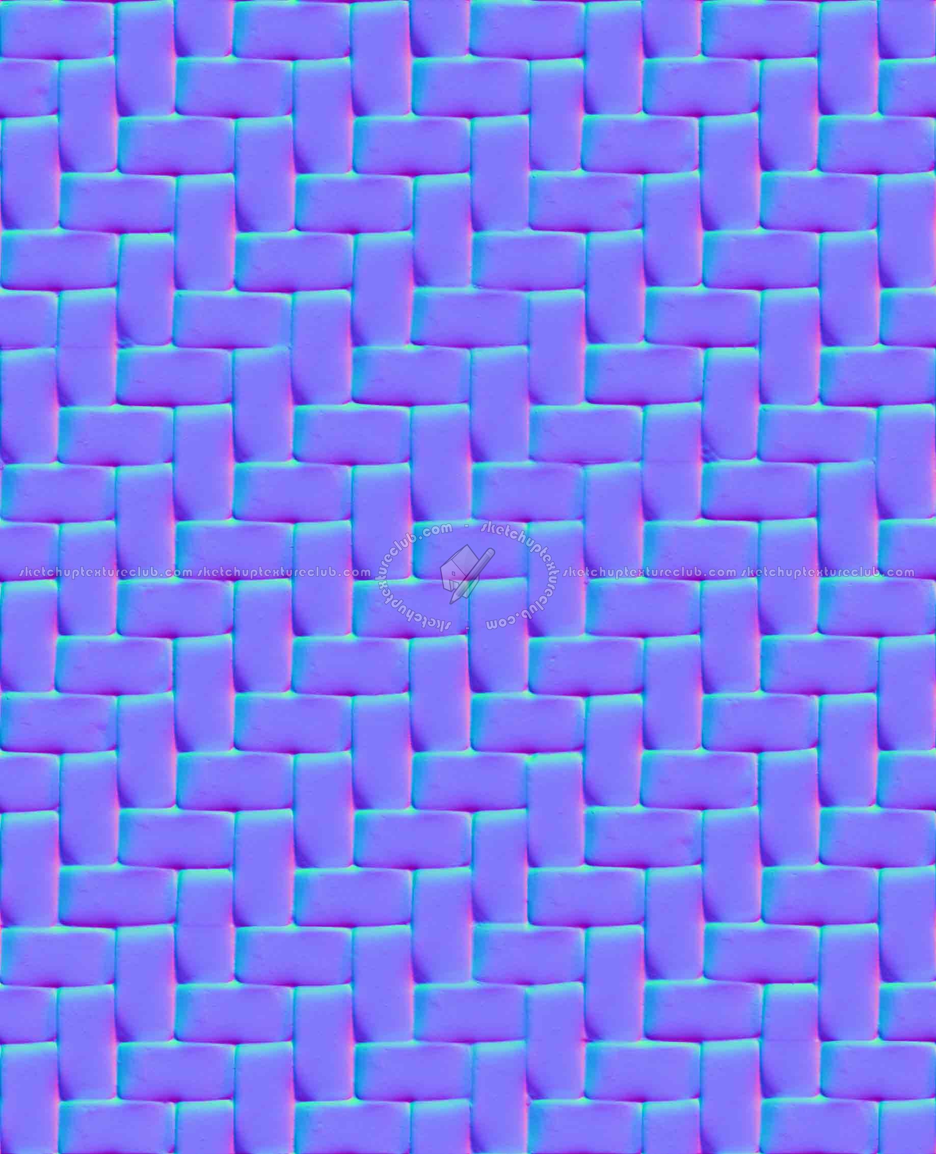 Textures   -   ARCHITECTURE   -   TILES INTERIOR   -   Mosaico   -   Mixed format  - Herringbone mosaic tile texture seamless 15673 - Normal