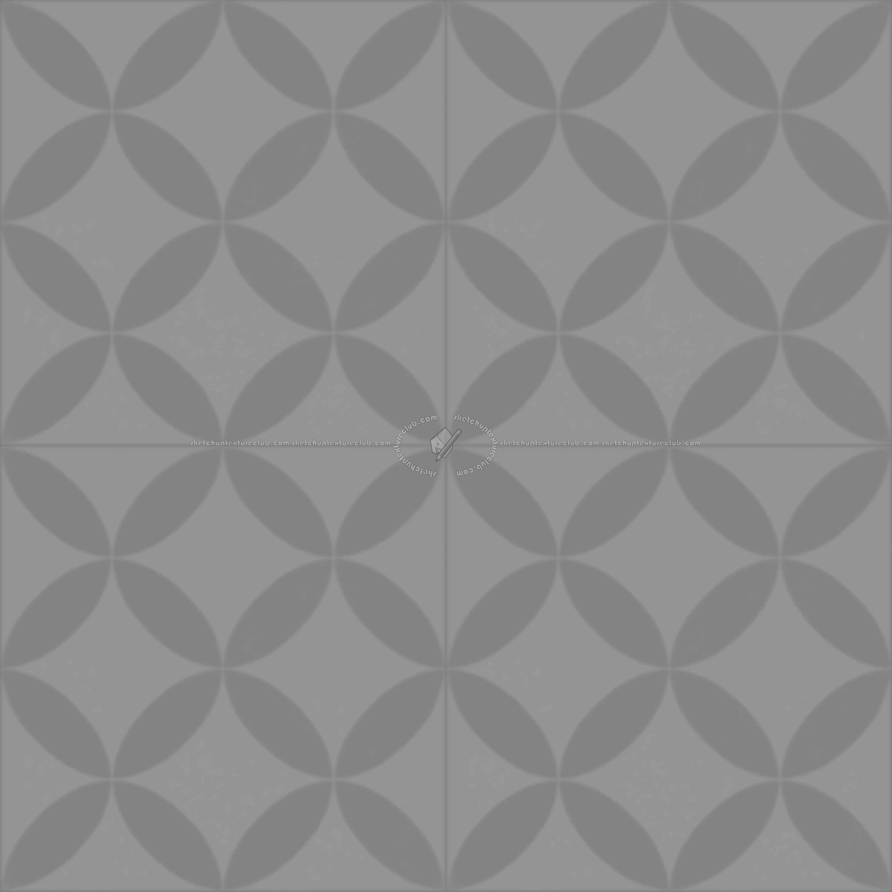 Textures - ARCHITECTURE - TILES INTERIOR - Cement - Encaustic - Cement - cementine tiles Pbr texture seamless 22141 - Displacement