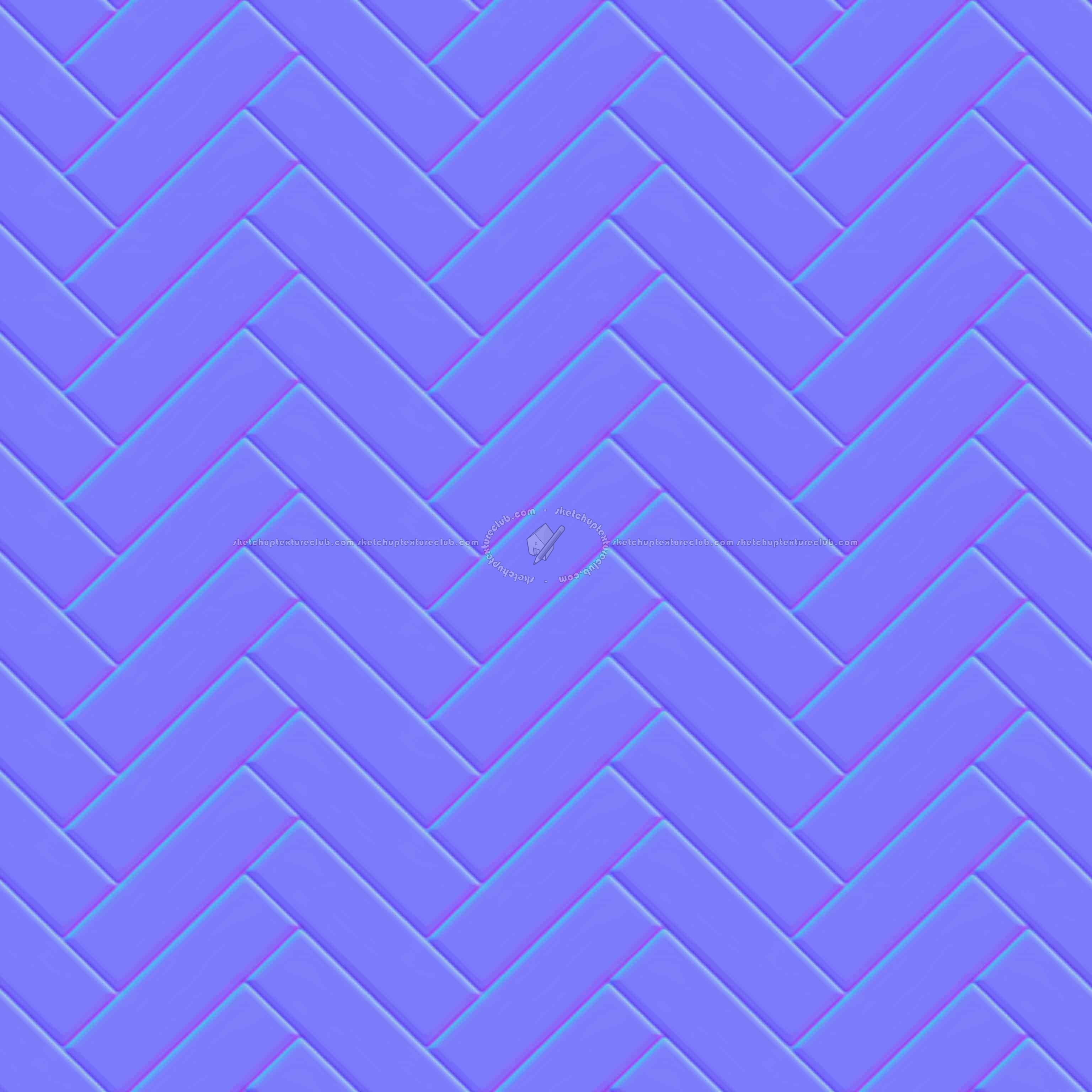 Textures   -   ARCHITECTURE   -   TILES INTERIOR   -   Mosaico   -   Mixed format  - herringbone ceramic tile pbr texture seamless 22222 - Normal