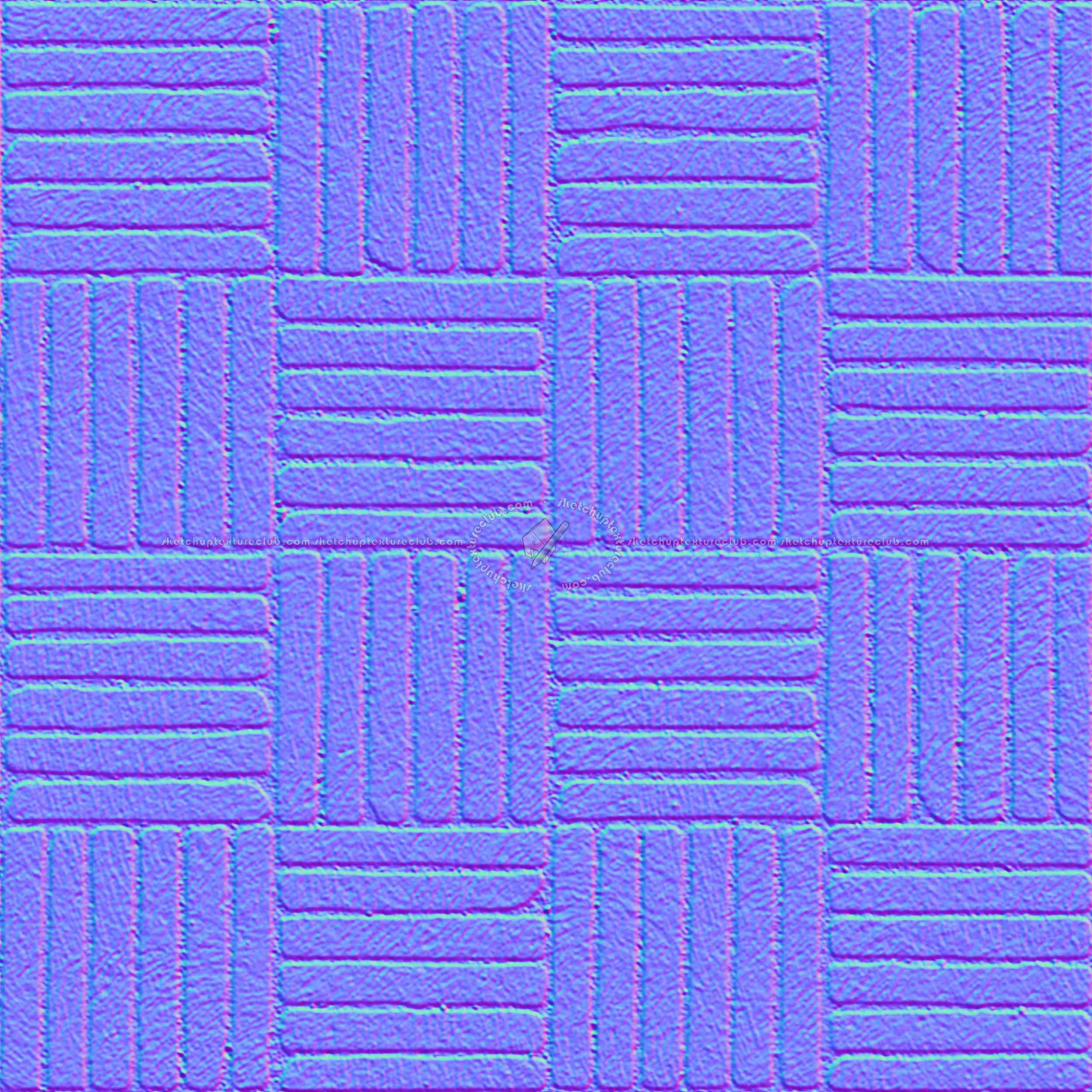 Textures - ARCHITECTURE - PAVING OUTDOOR - Concrete - Blocks regular - Paving outdoor concrete regular block texture seamless 05772 - Normal