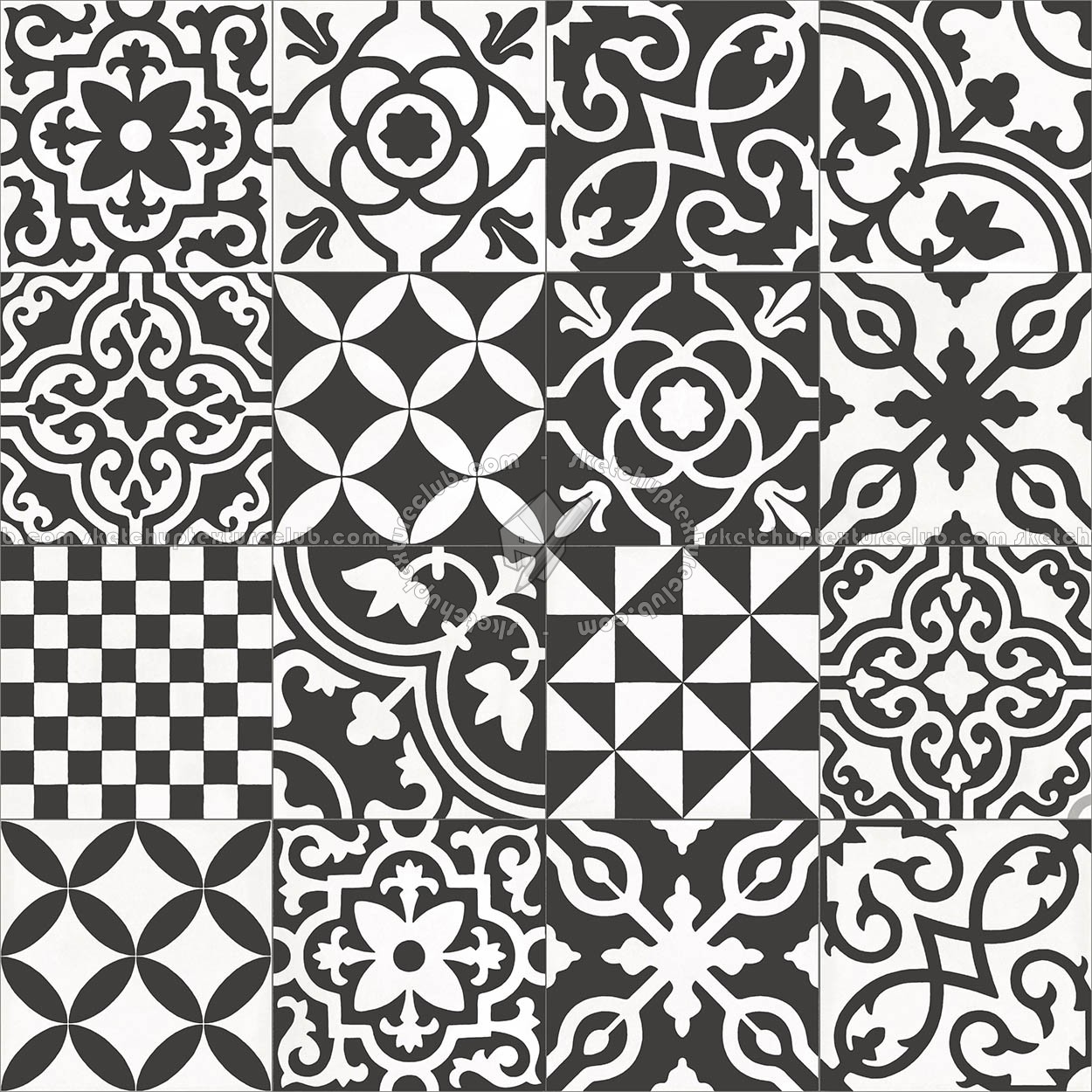 Textures   -   ARCHITECTURE   -   TILES INTERIOR   -   Cement - Encaustic   -   Cement  - cementine tiles Pbr texture seamless 22144 (seamless)