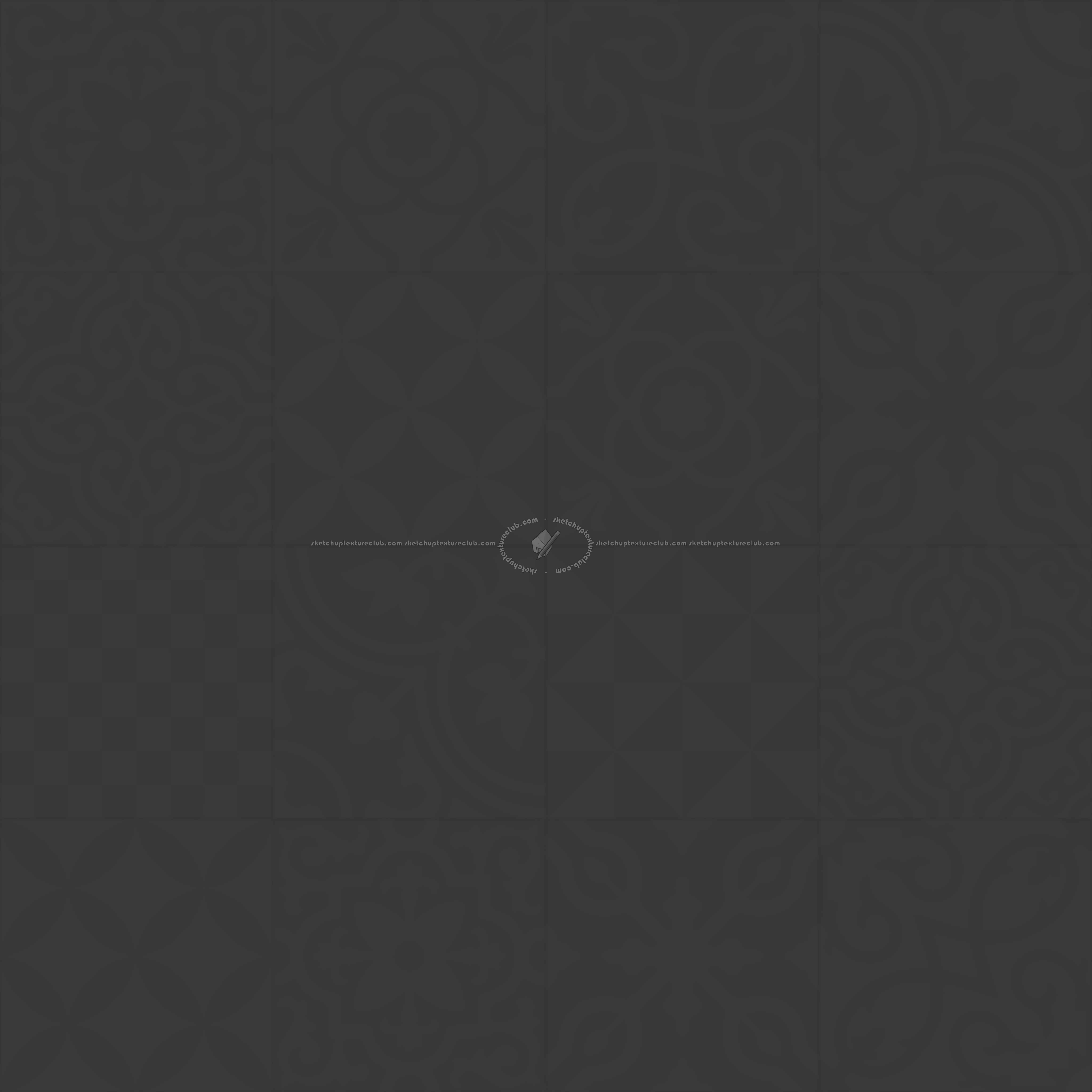 Textures   -   ARCHITECTURE   -   TILES INTERIOR   -   Cement - Encaustic   -   Cement  - cementine tiles Pbr texture seamless 22144 - Specular