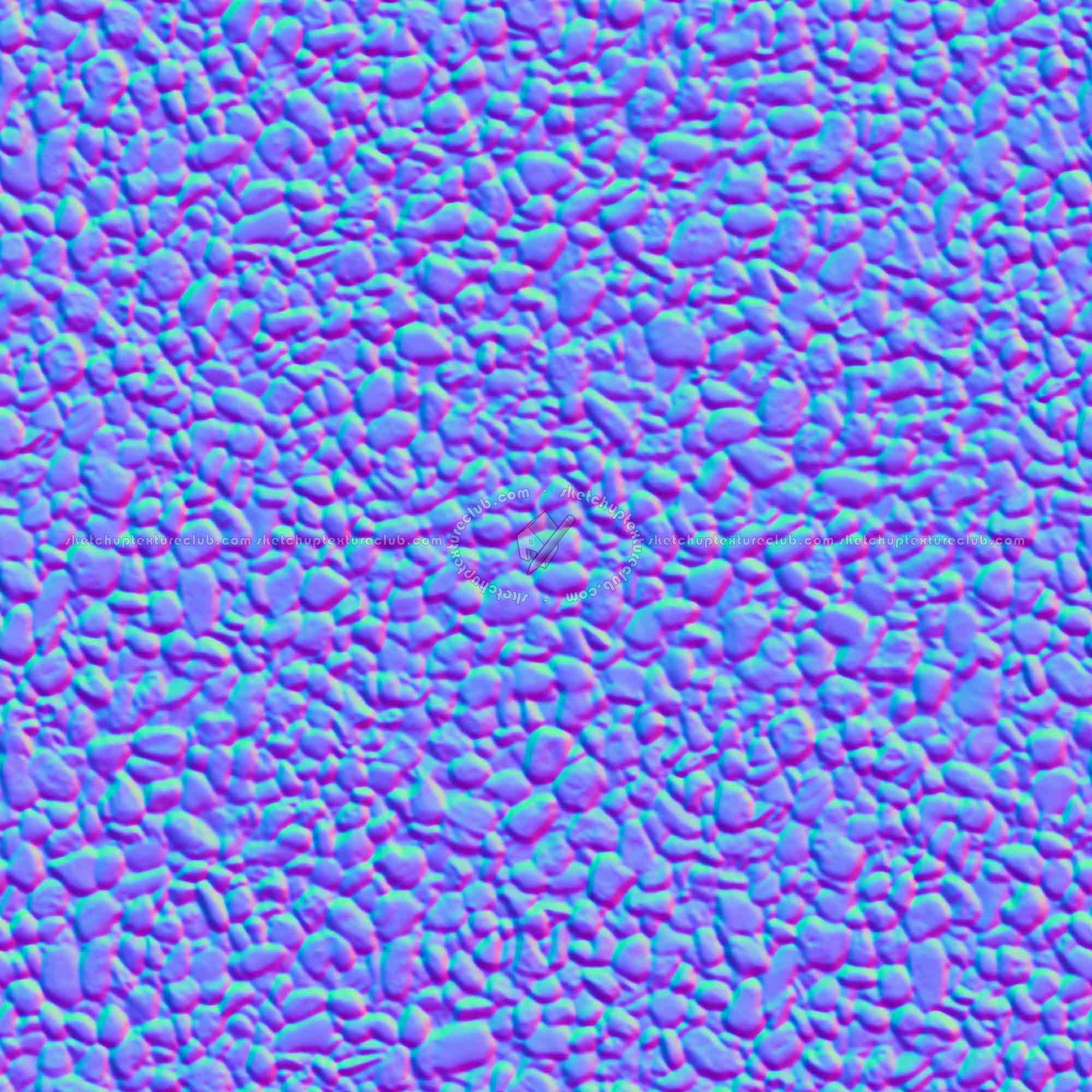 Textures   -   NATURE ELEMENTS   -   GRAVEL &amp; PEBBLES  - mixed gravel texture seamless 21369 - Normal