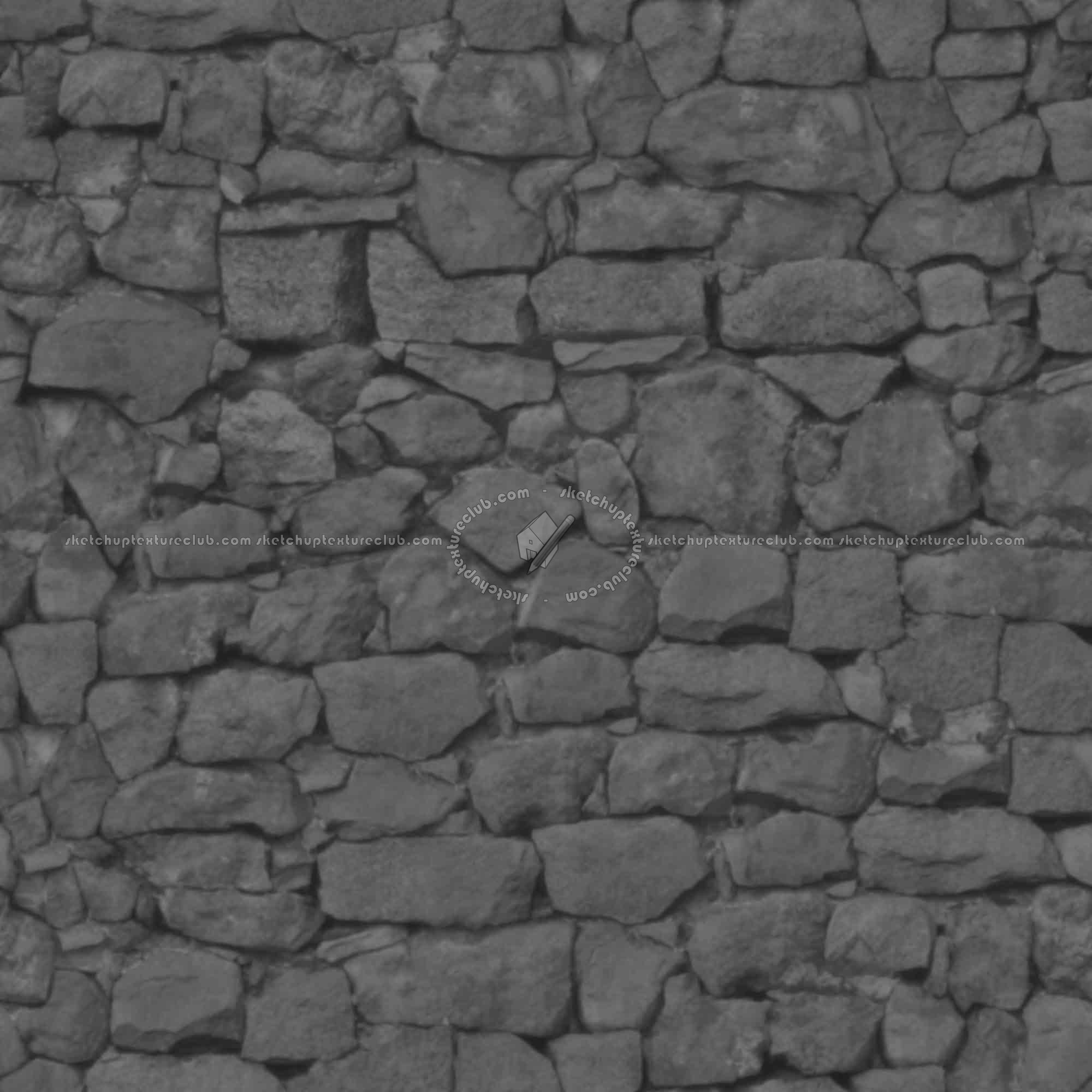 Textures   -   ARCHITECTURE   -   STONES WALLS   -   Stone walls  - Old wall stone texture seamless 08536 - Displacement