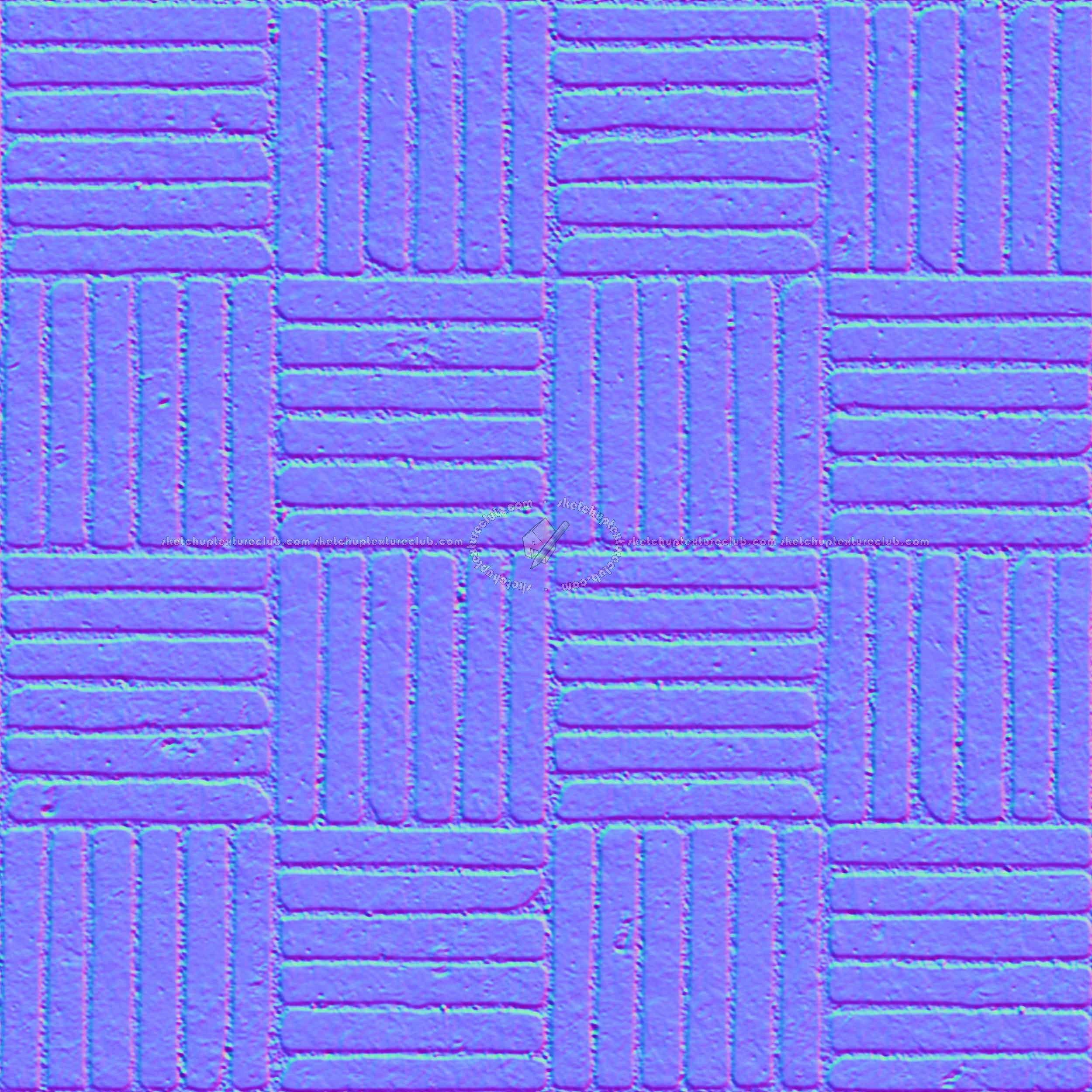 Textures   -   ARCHITECTURE   -   PAVING OUTDOOR   -   Concrete   -   Blocks regular  - Paving outdoor concrete regular block texture seamless 05773 - Normal