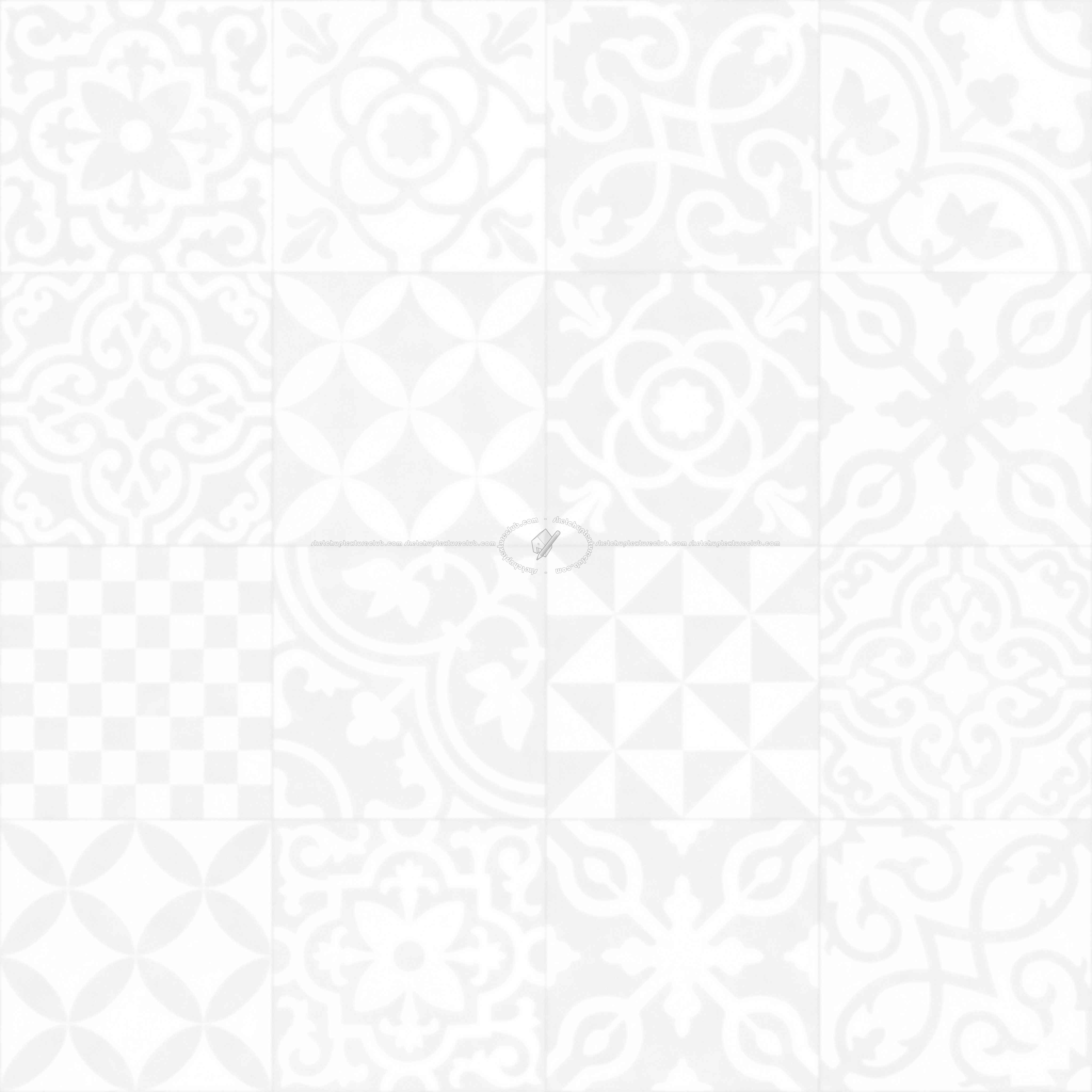 Textures   -   ARCHITECTURE   -   TILES INTERIOR   -   Cement - Encaustic   -   Cement  - cementine tiles Pbr texture seamless 22145 - Ambient occlusion