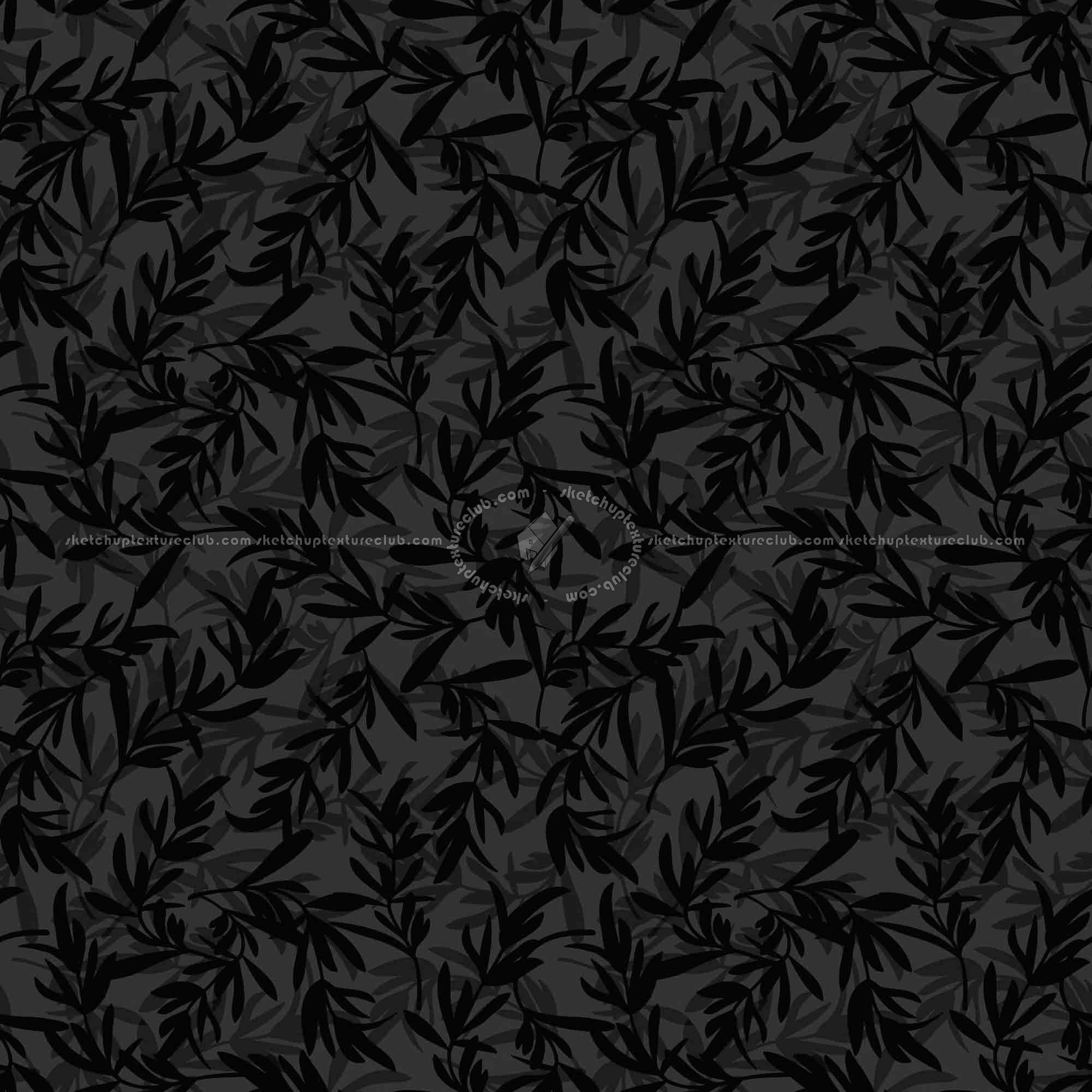 Textures   -   MATERIALS   -   WALLPAPER   -   various patterns  - Leaves wallpaper texture seamless 20834 - Specular