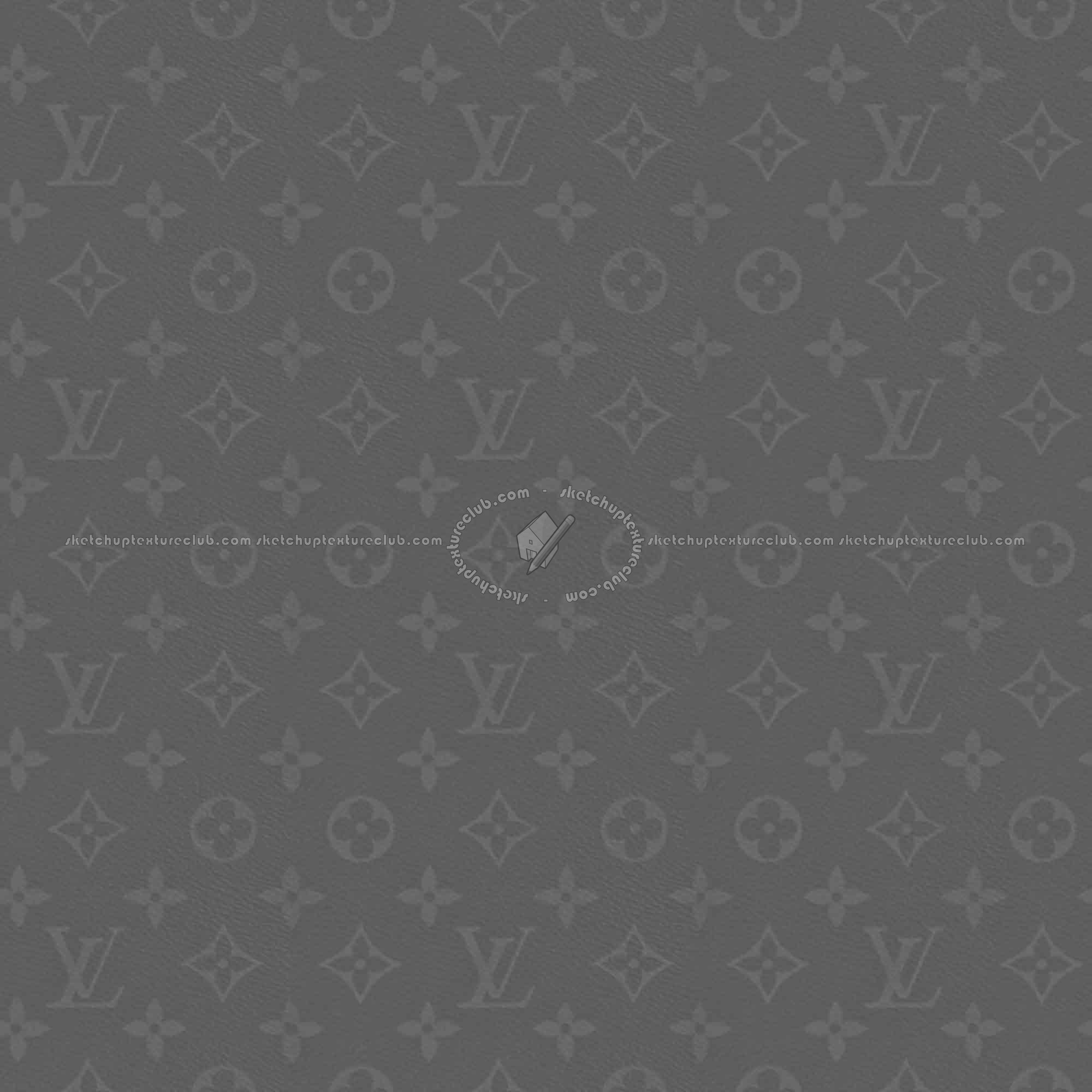 Textures   -   MATERIALS   -   LEATHER  - Louis Vuitton black leather PBR texture seamless 22089 - Displacement