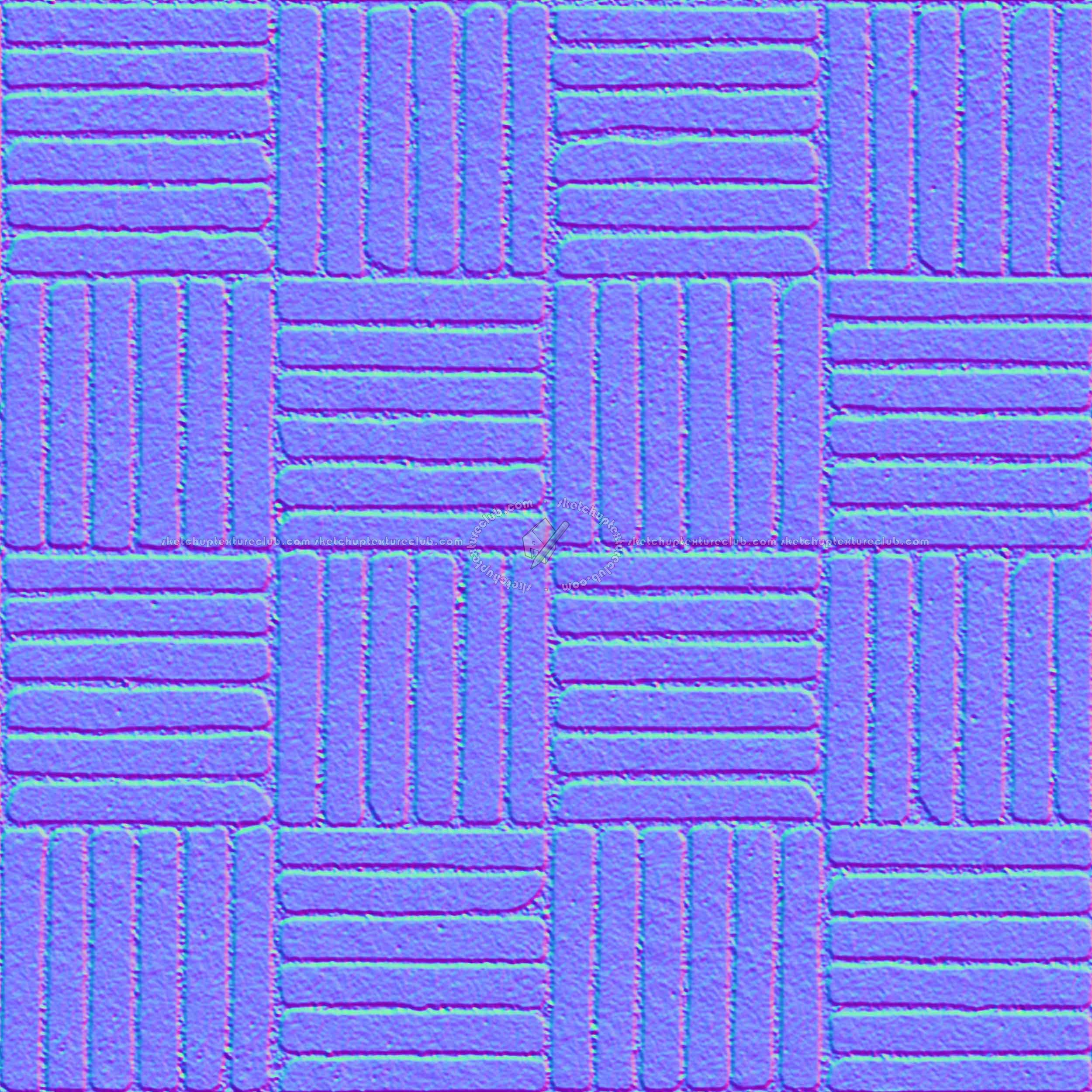 Textures   -   ARCHITECTURE   -   PAVING OUTDOOR   -   Concrete   -   Blocks regular  - Paving outdoor concrete regular block texture seamless 05774 - Normal