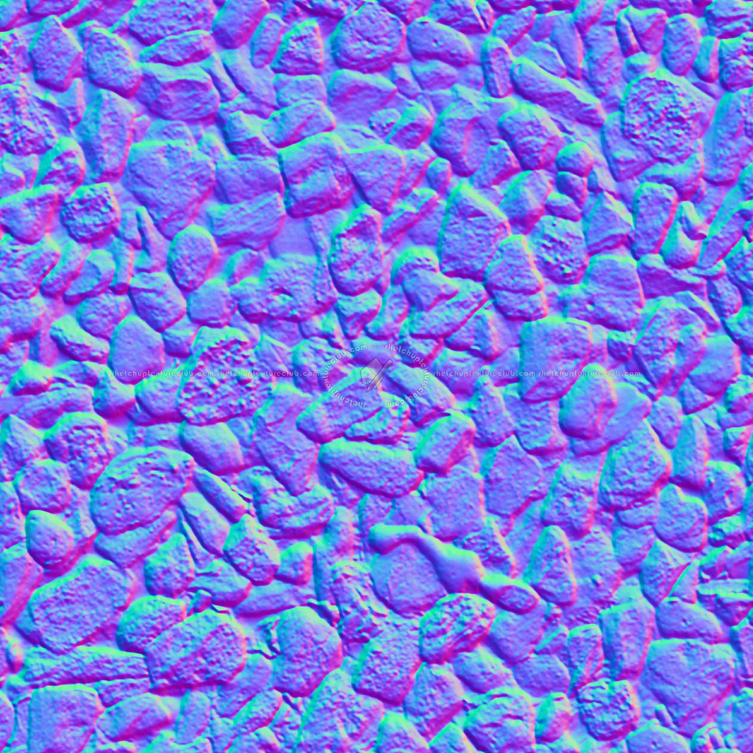 Textures - NATURE ELEMENTS - GRAVEL & PEBBLES - Pebbles PBR texture texture seamless 21509 - Normal