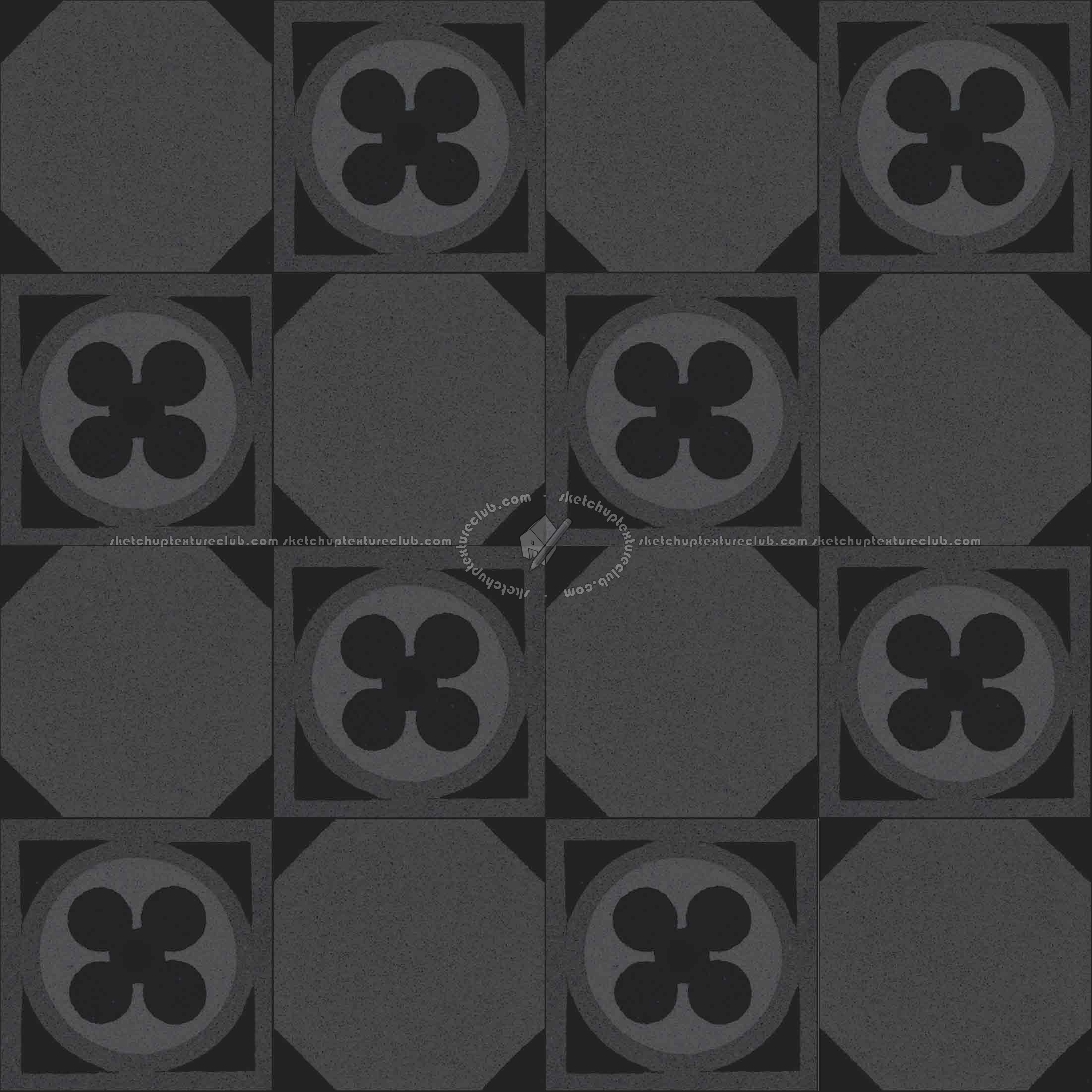 Textures   -   ARCHITECTURE   -   TILES INTERIOR   -   Cement - Encaustic   -   Cement  - Cement concrete tile texture seamless 13330 - Specular