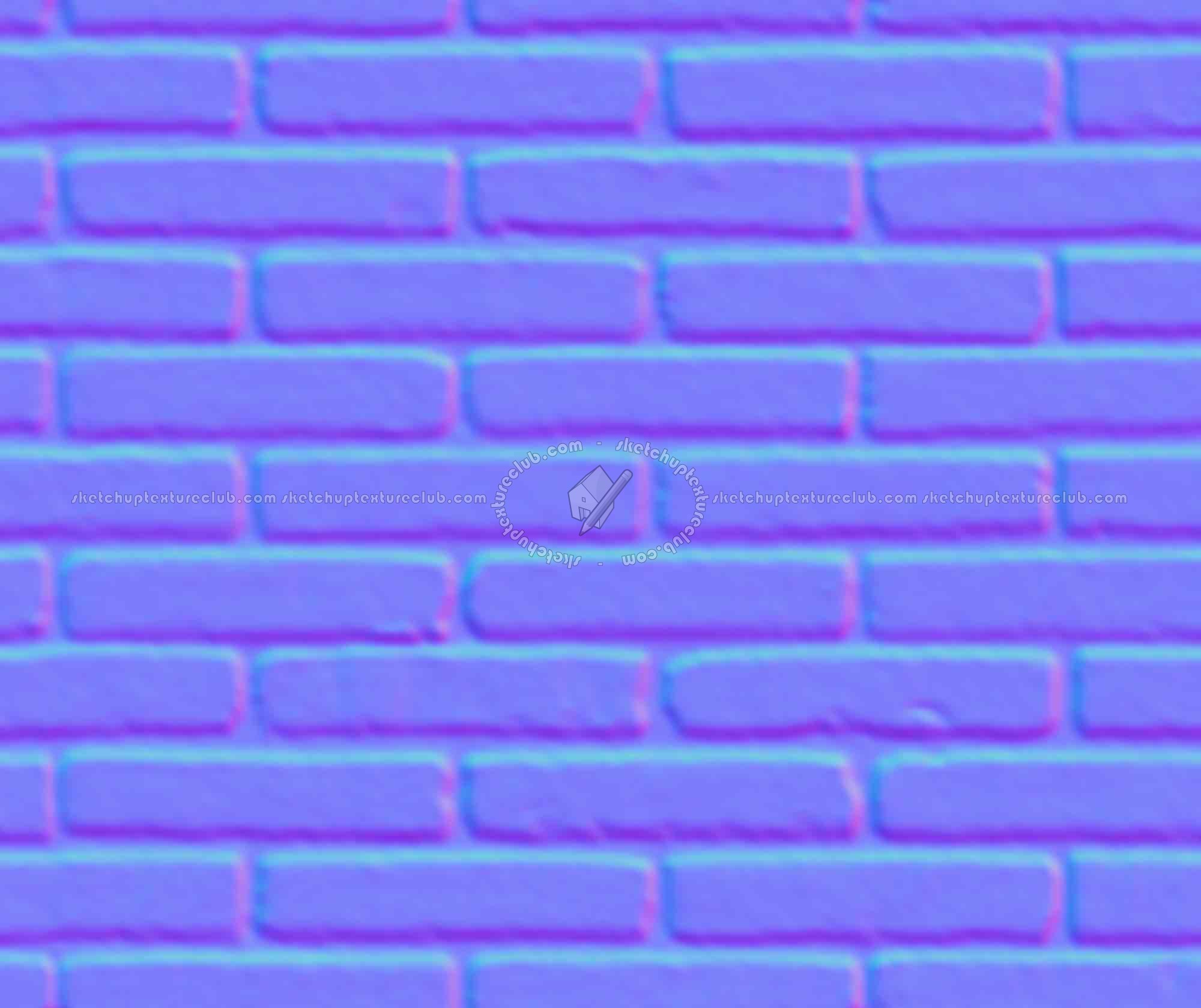 Textures   -   ARCHITECTURE   -   BRICKS   -   Facing Bricks   -   Smooth  - Facing smooth bricks texture seamless 00264 - Normal