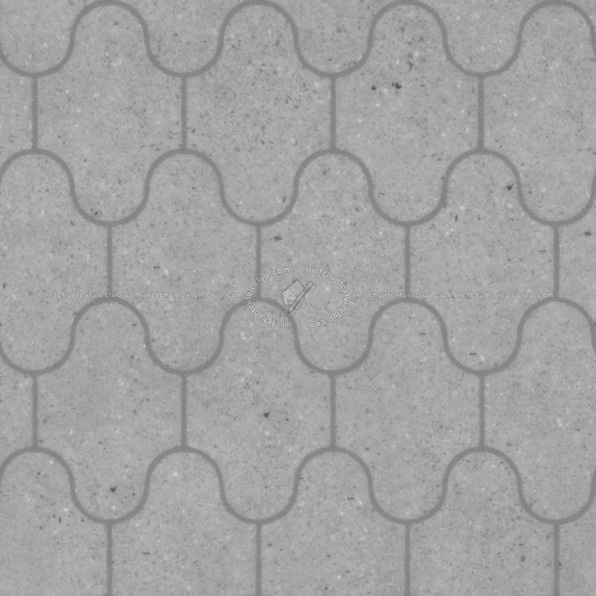 Textures   -   ARCHITECTURE   -   PAVING OUTDOOR   -   Concrete   -   Blocks mixed  - Paving concrete mixed size texture seamless 05576 - Displacement