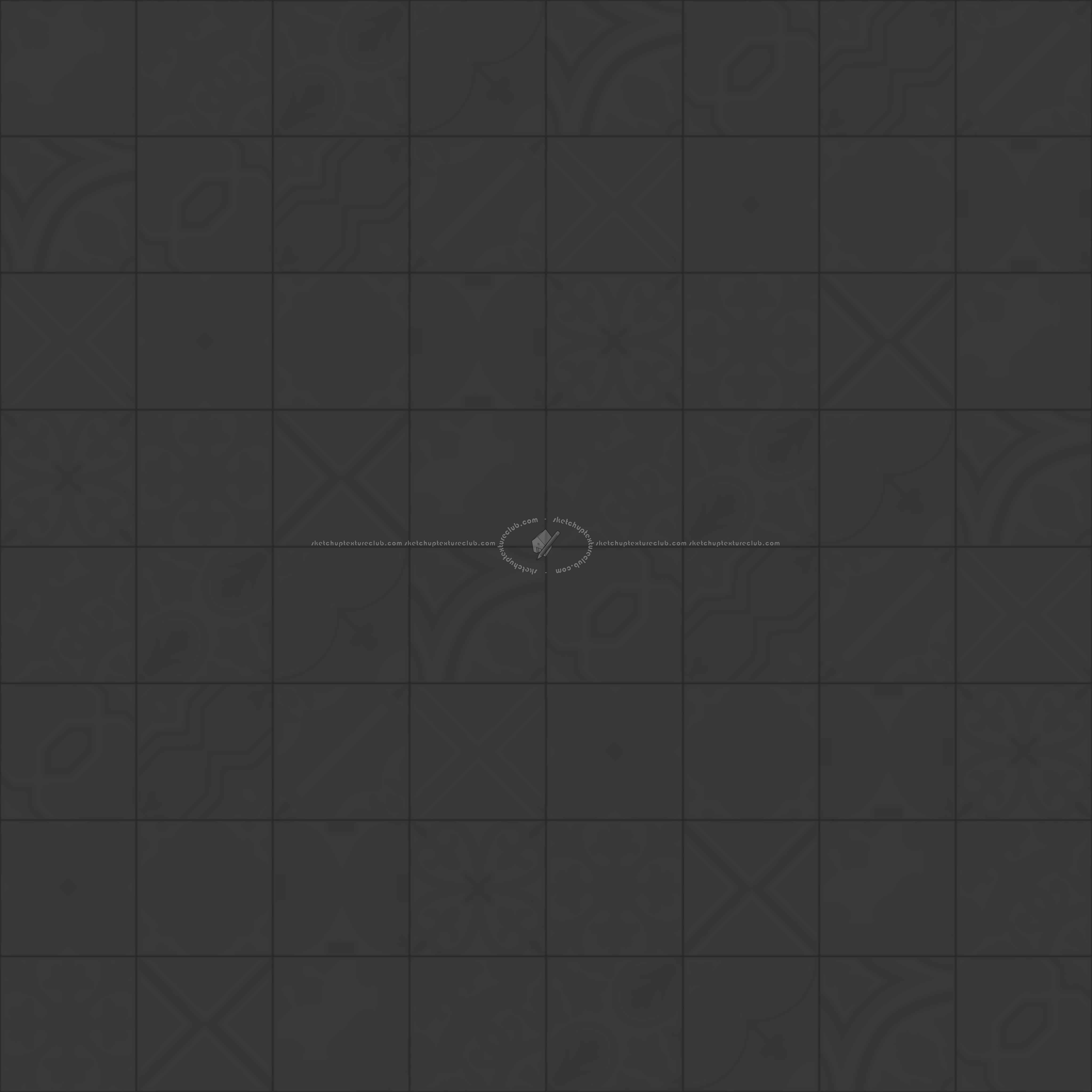 Textures - ARCHITECTURE - TILES INTERIOR - Cement - Encaustic - Cement - cementine tiles Pbr texture seamless 22146 - Specular