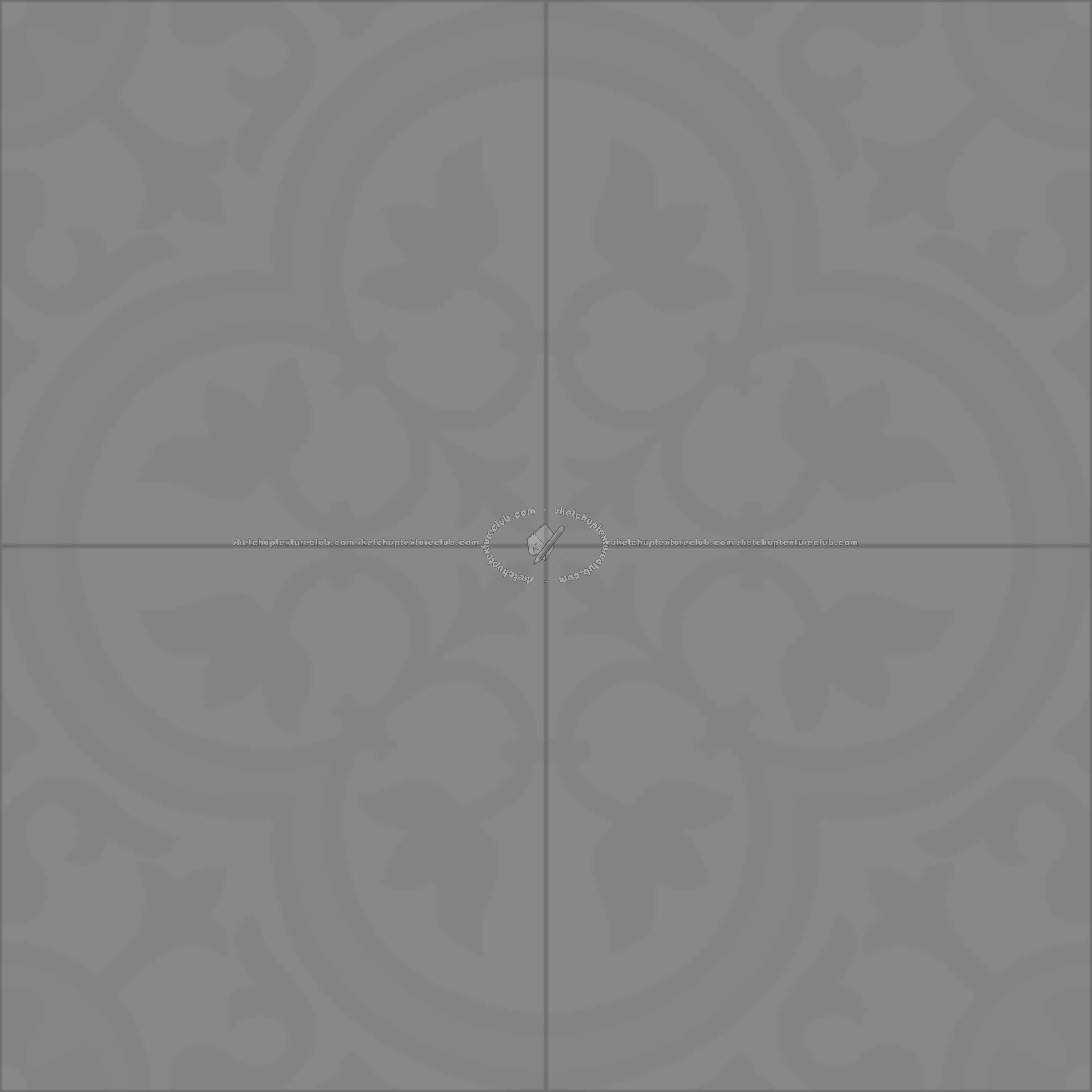 Textures   -   ARCHITECTURE   -   TILES INTERIOR   -   Cement - Encaustic   -   Cement  - cementine tiles Pbr texture seamless 22147 - Displacement