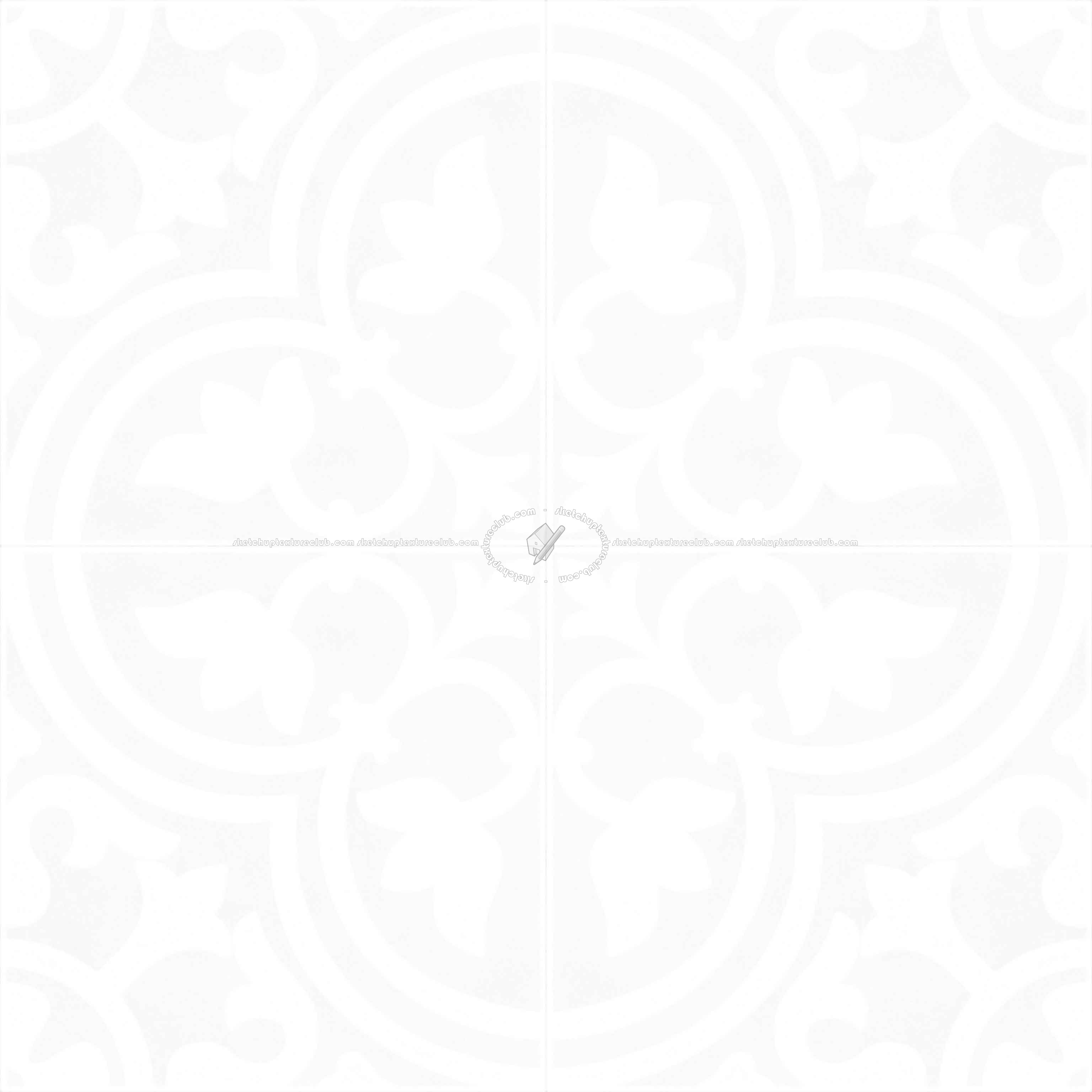 Textures - ARCHITECTURE - TILES INTERIOR - Cement - Encaustic - Cement - cementine tiles Pbr texture seamless 22148 - Ambient occlusion