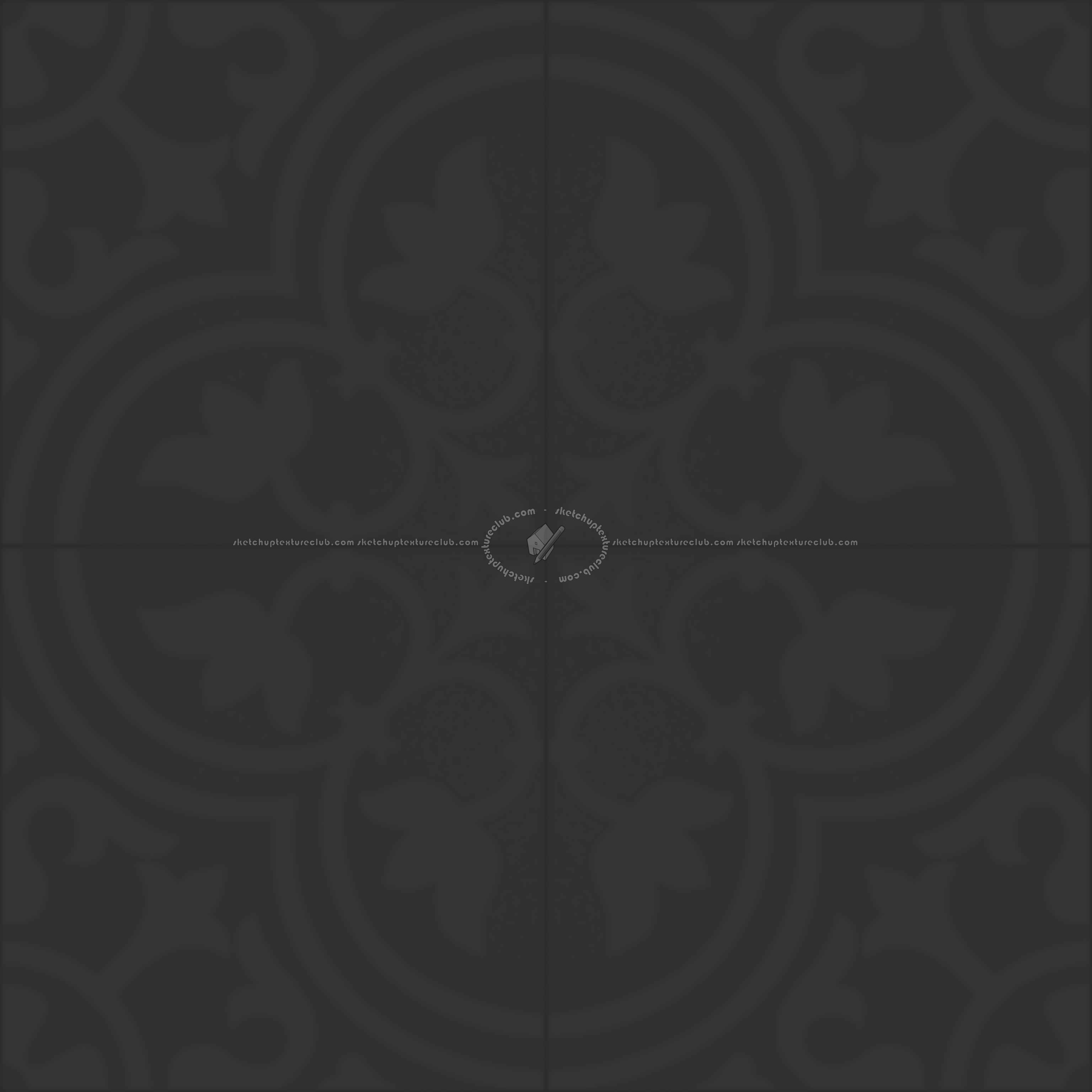 Textures - ARCHITECTURE - TILES INTERIOR - Cement - Encaustic - Cement - cementine tiles Pbr texture seamless 22148 - Specular