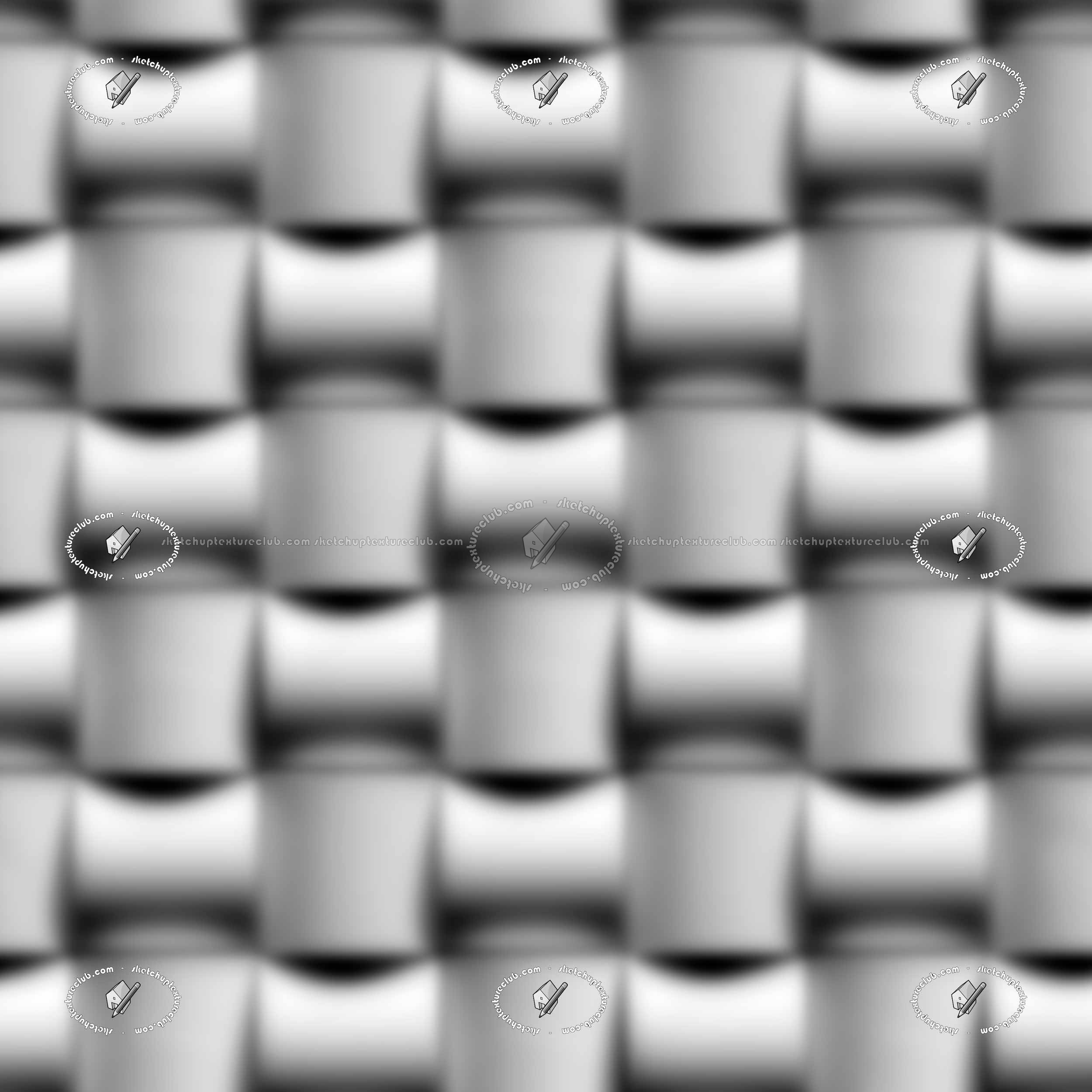 Textures - ARCHITECTURE - TILES INTERIOR - Mosaico - Mixed format - White mosaic 3d wall tile texture seamless 21048 - Displacement