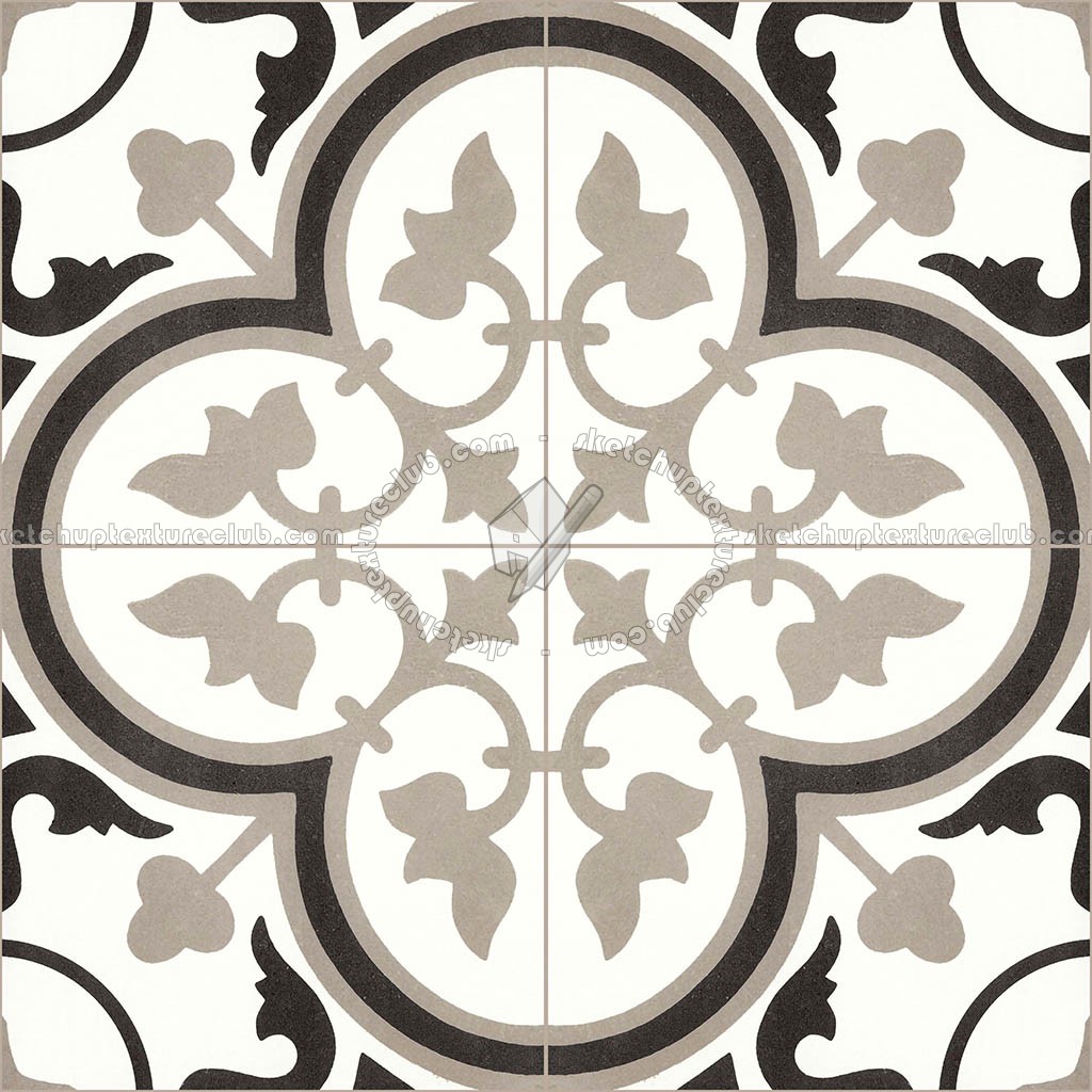 Textures - ARCHITECTURE - TILES INTERIOR - Cement - Encaustic - Cement - cementine tiles Pbr texture seamless 22151 (seamless)