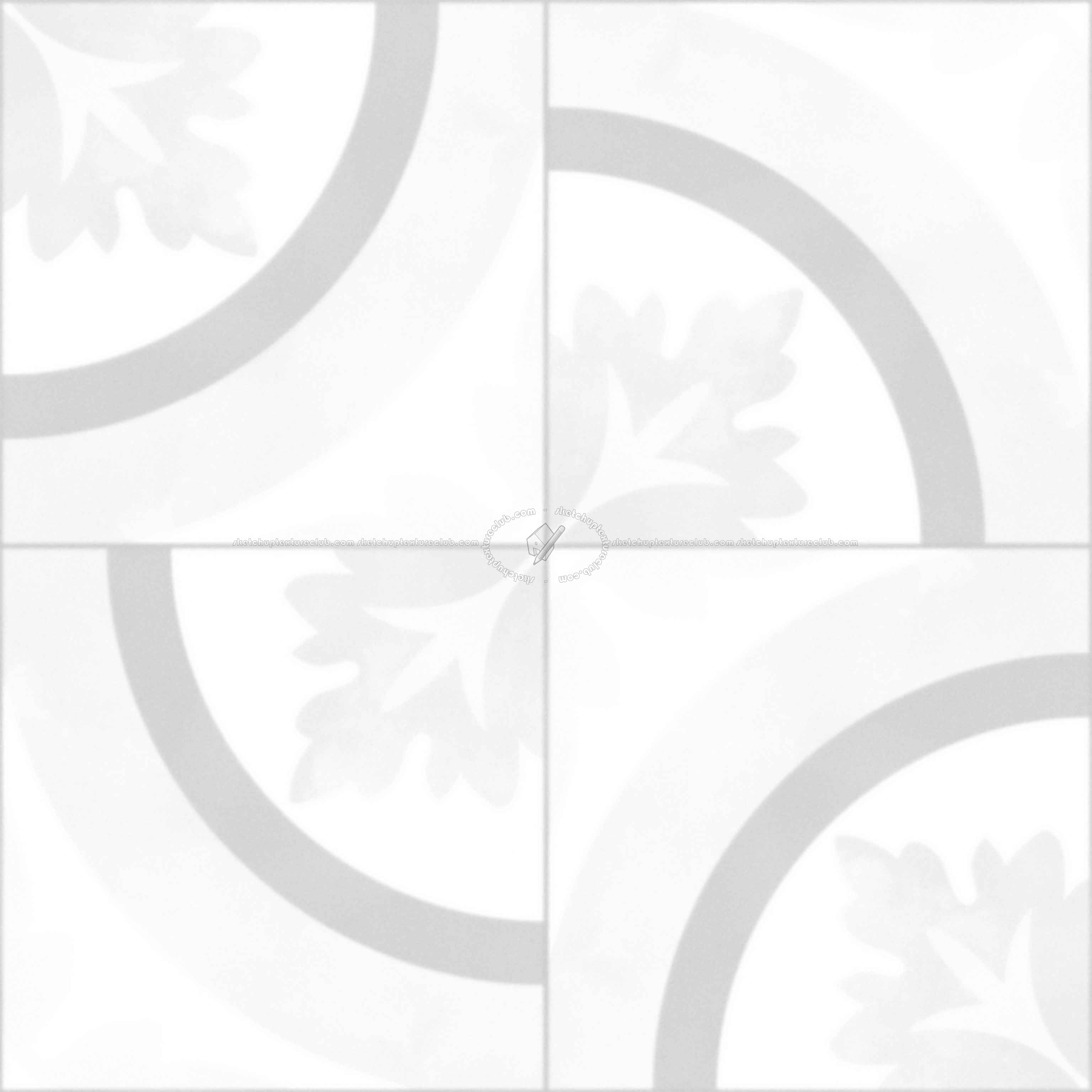 Textures - ARCHITECTURE - TILES INTERIOR - Cement - Encaustic - Cement - cementine tiles Pbr texture seamless 22153 - Ambient occlusion