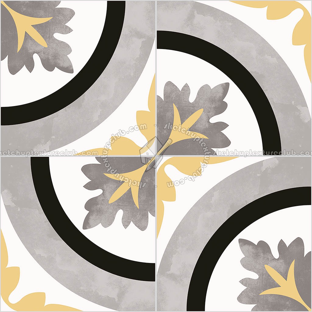 Textures - ARCHITECTURE - TILES INTERIOR - Cement - Encaustic - Cement - cementine tiles Pbr texture seamless 22153