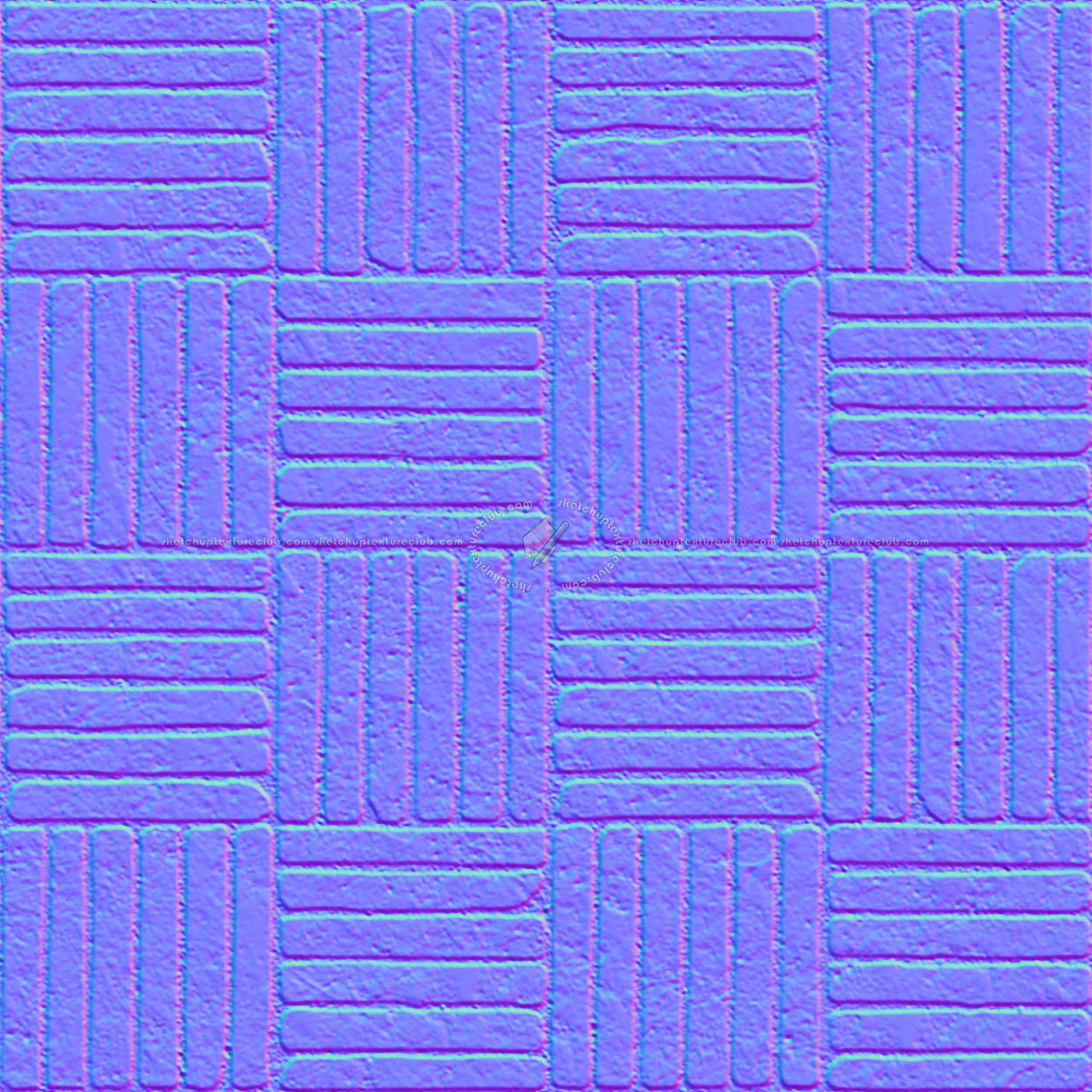 Textures - ARCHITECTURE - PAVING OUTDOOR - Concrete - Blocks regular - Paving outdoor concrete regular block texture seamless 05782 - Normal