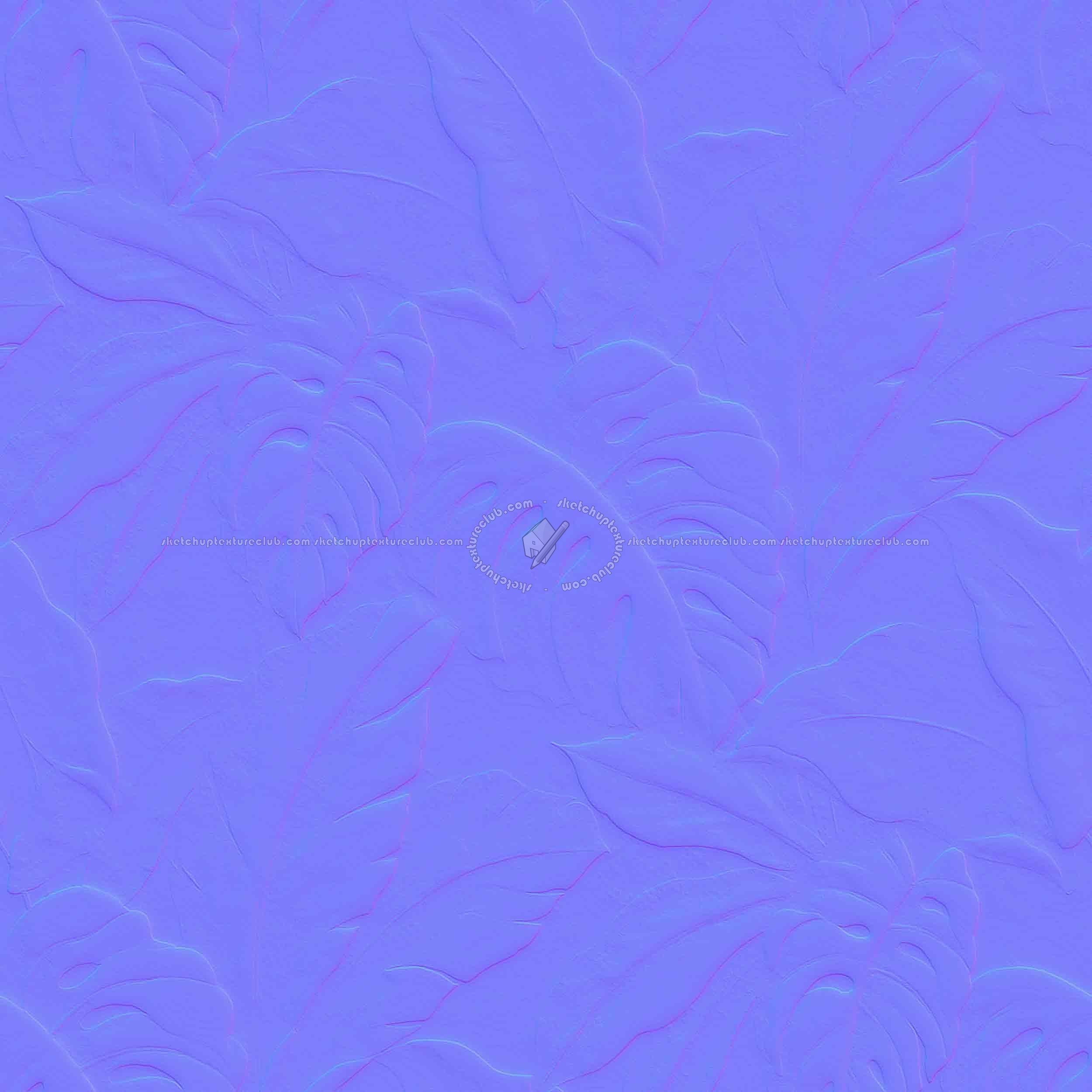 Textures   -   MATERIALS   -   WALLPAPER   -   various patterns  - Tropical leaves wallpaper texture seamless 20933 - Normal