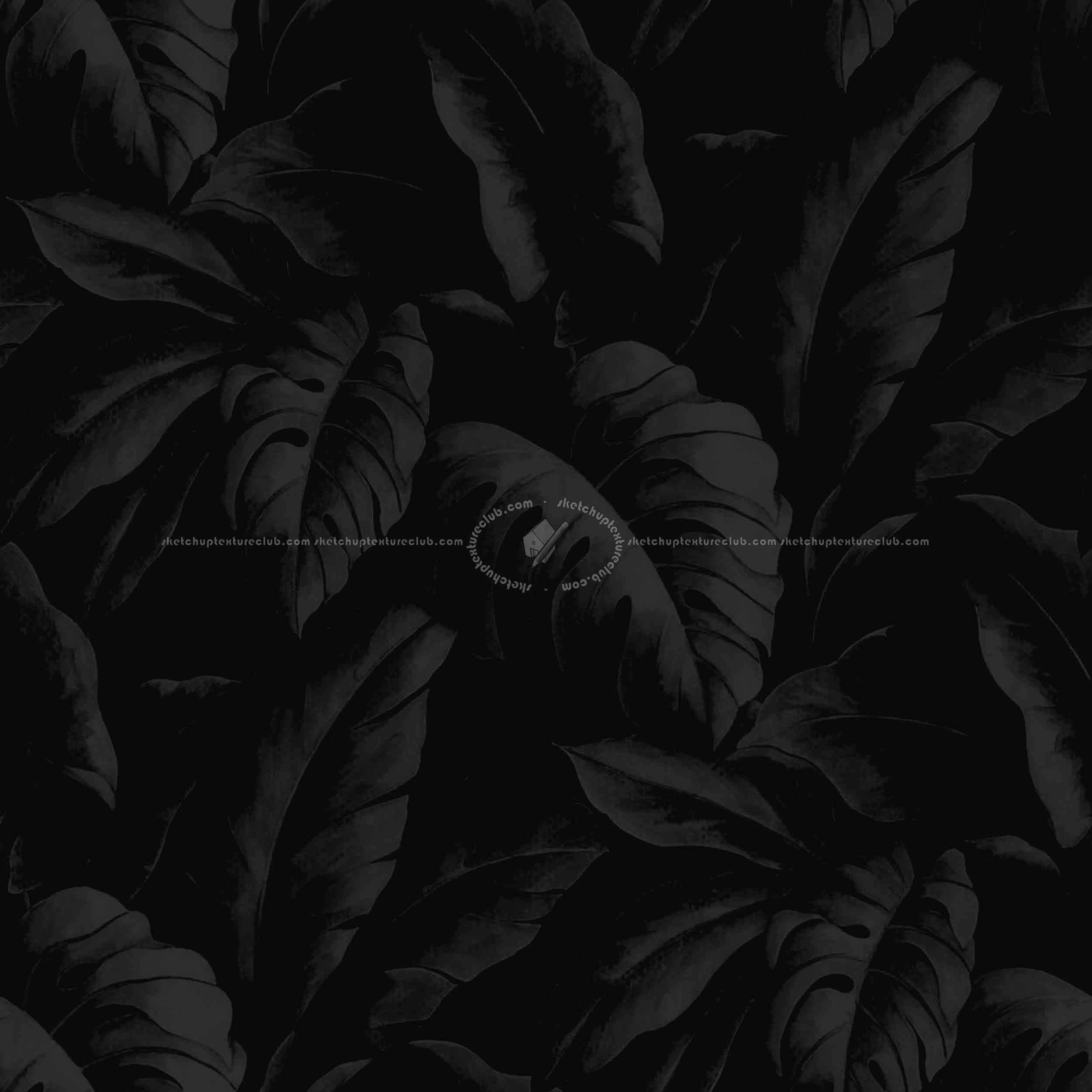 Textures   -   MATERIALS   -   WALLPAPER   -   various patterns  - Tropical leaves wallpaper texture seamless 20933 - Specular