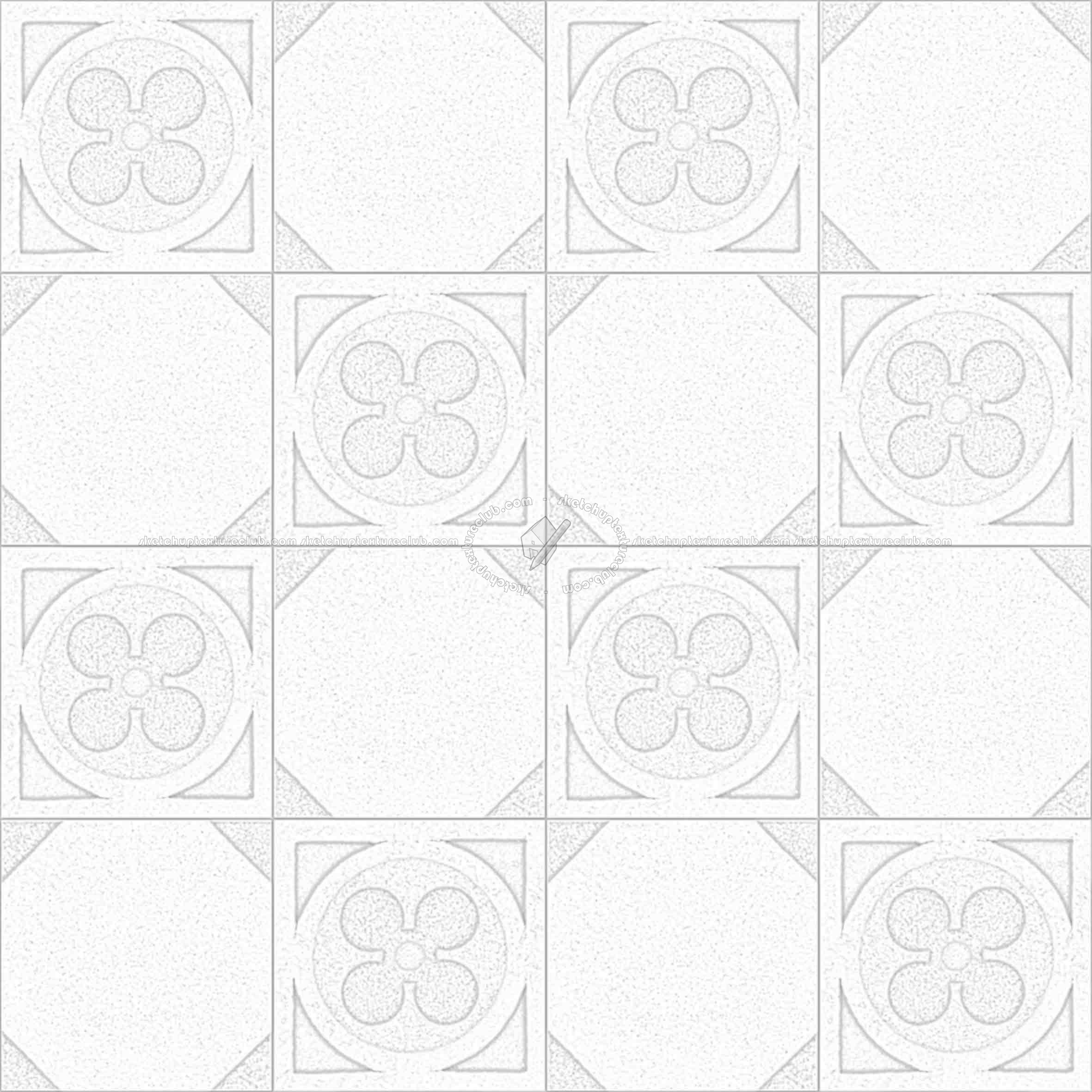 Textures   -   ARCHITECTURE   -   TILES INTERIOR   -   Cement - Encaustic   -   Cement  - Cement concrete tile texture seamless 13331 - Ambient occlusion