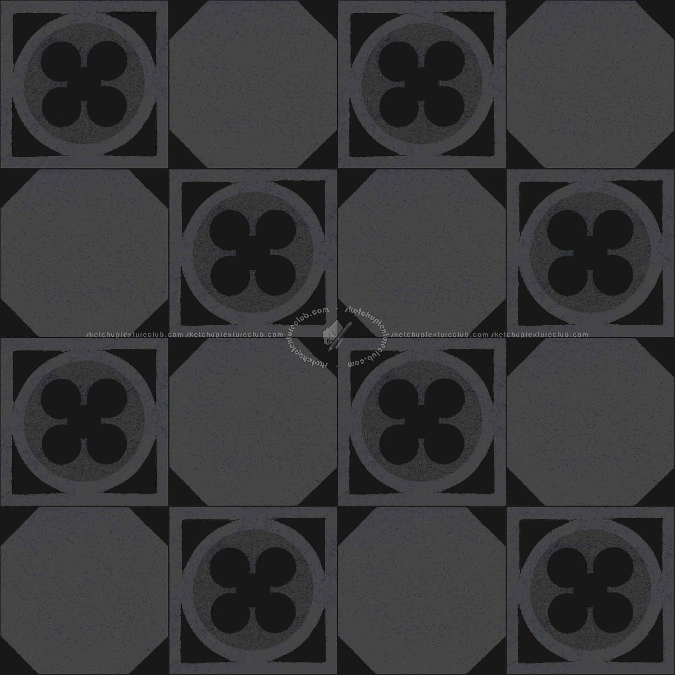 Textures   -   ARCHITECTURE   -   TILES INTERIOR   -   Cement - Encaustic   -   Cement  - Cement concrete tile texture seamless 13331 - Specular