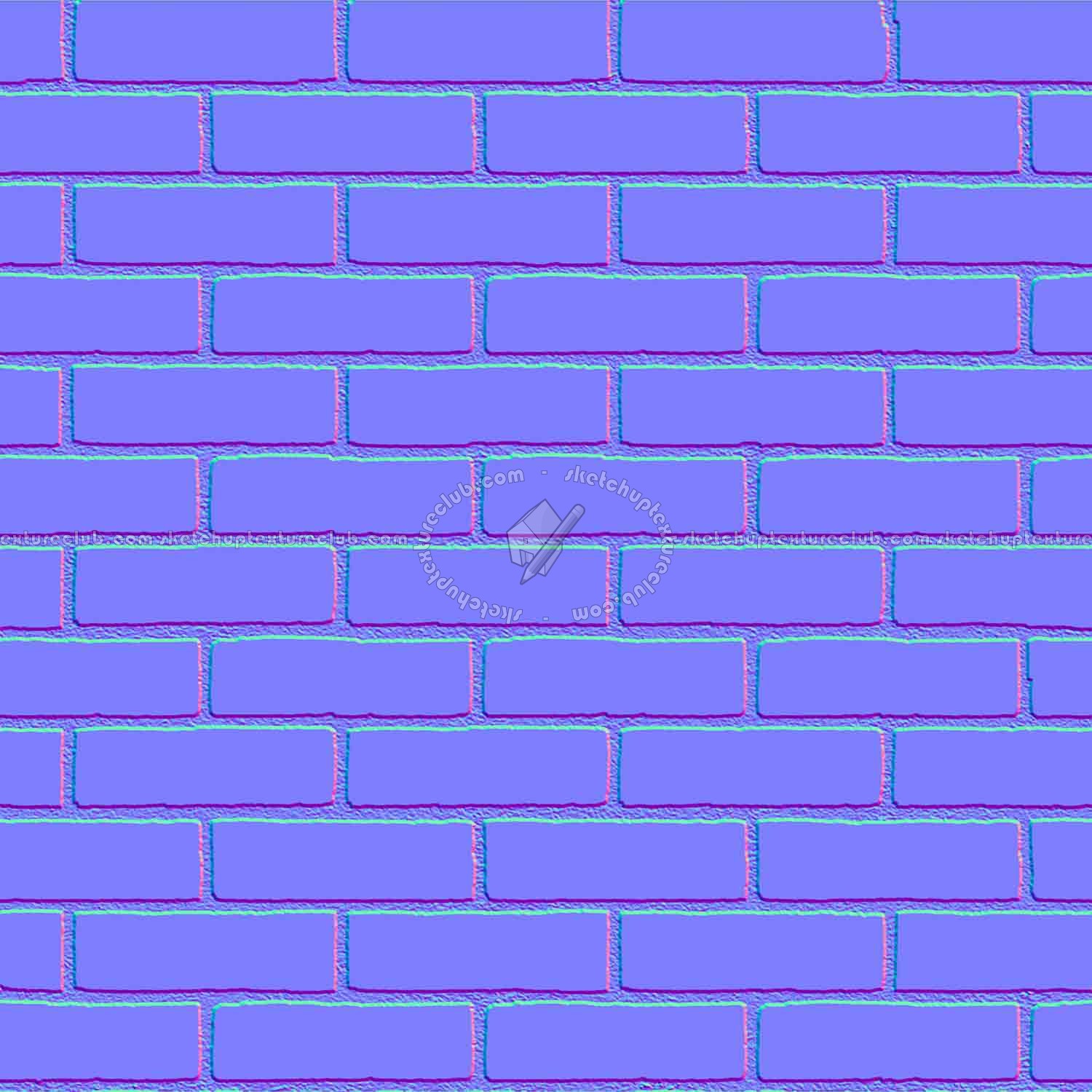 Textures   -   ARCHITECTURE   -   BRICKS   -   Facing Bricks   -   Smooth  - Facing smooth bricks texture seamless 00265 - Normal