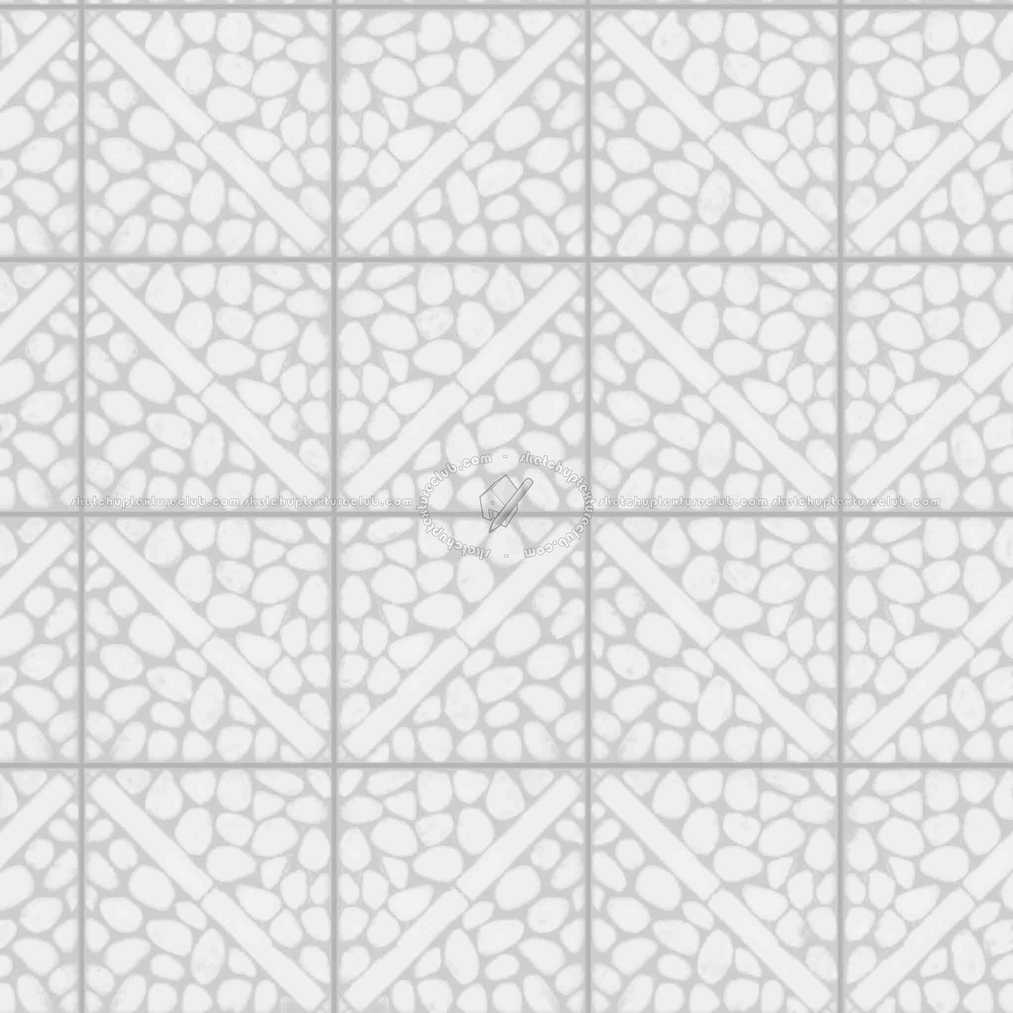 Textures   -   ARCHITECTURE   -   PAVING OUTDOOR   -   Pavers stone   -   Blocks mixed  - Pavers stone mixed size texture seamless 06103 - Displacement