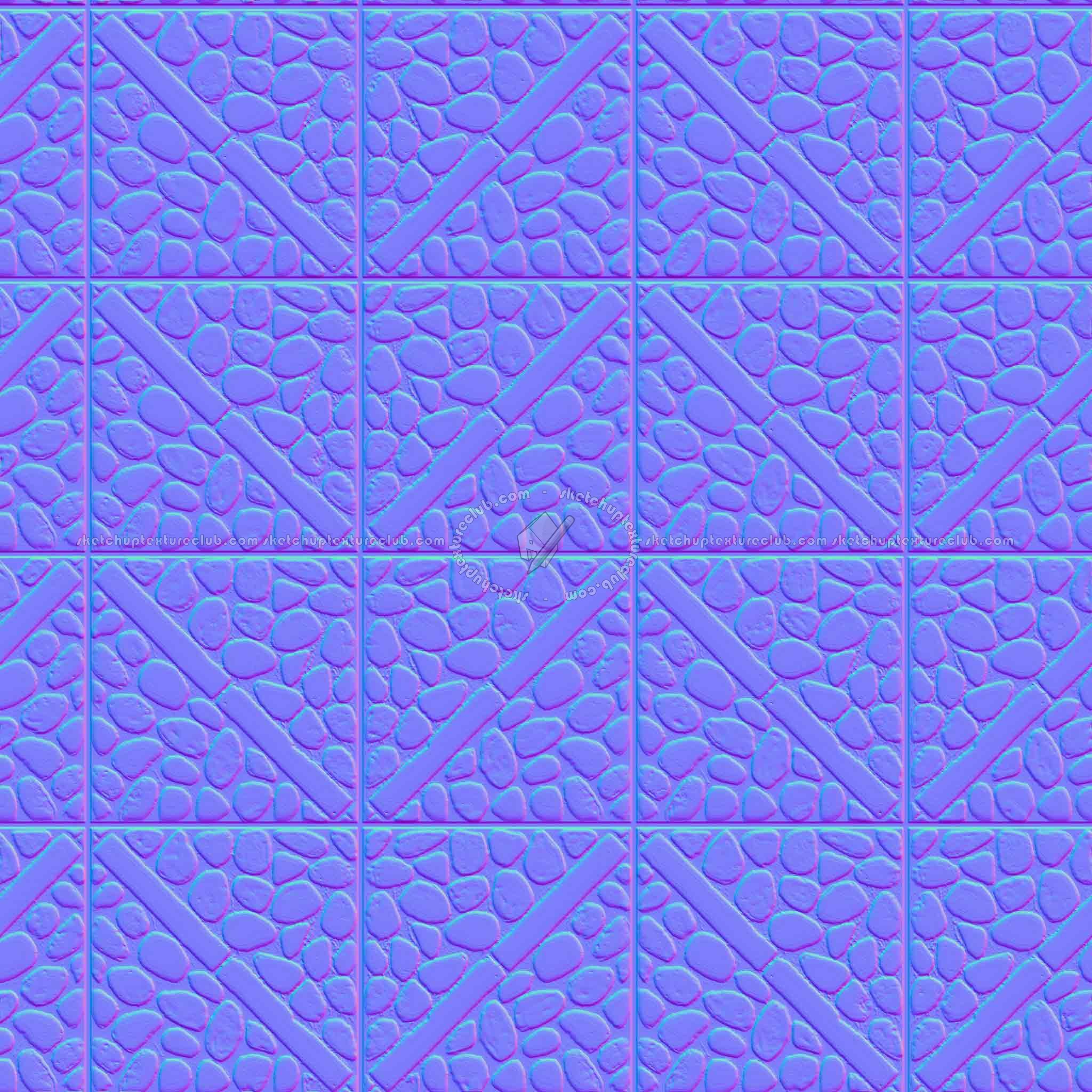 Textures   -   ARCHITECTURE   -   PAVING OUTDOOR   -   Pavers stone   -   Blocks mixed  - Pavers stone mixed size texture seamless 06103 - Normal